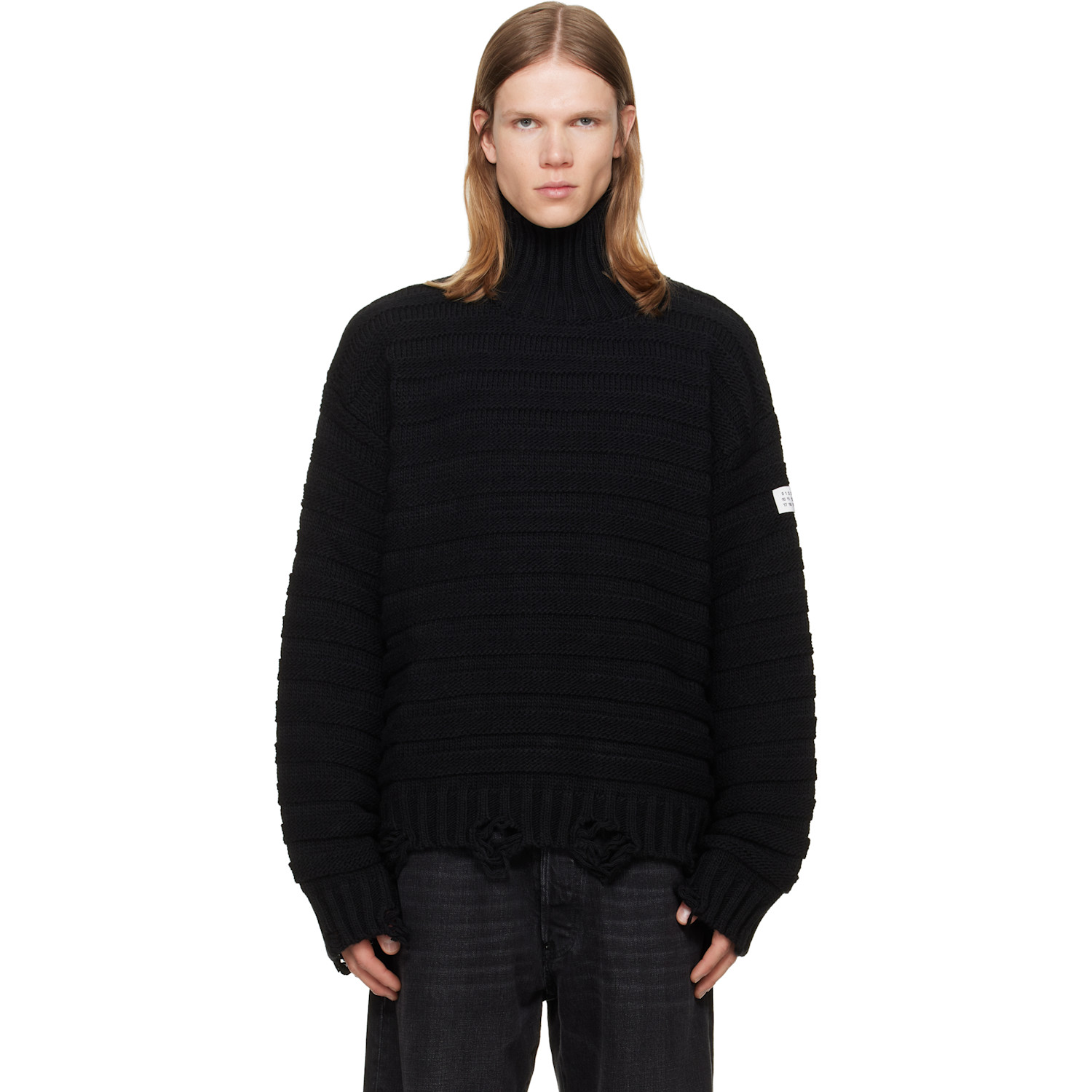 MM6 Maison Margiela Black Wool Turtleneck
