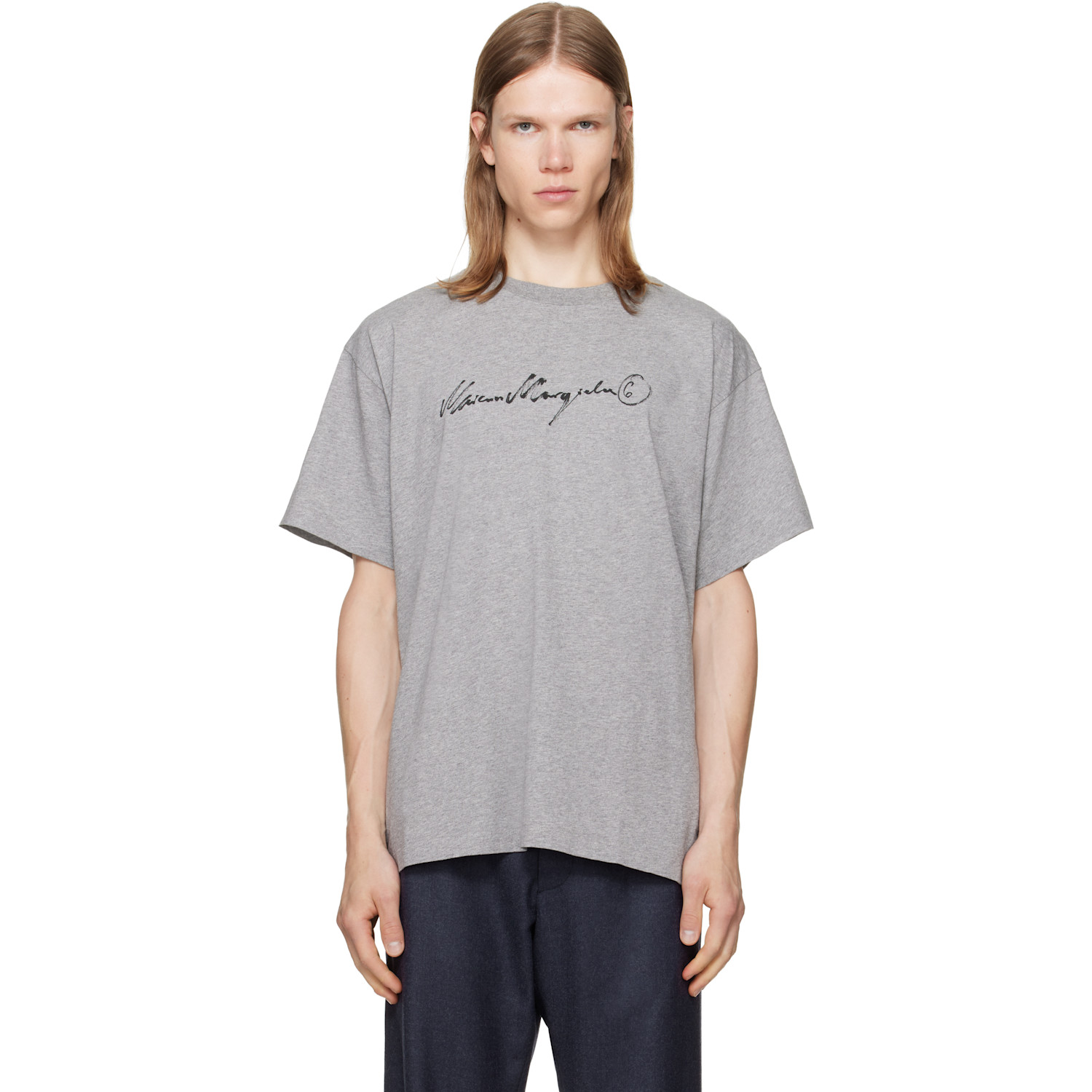 MM6 Maison Margiela Gray Cotton Jersey T-shirt