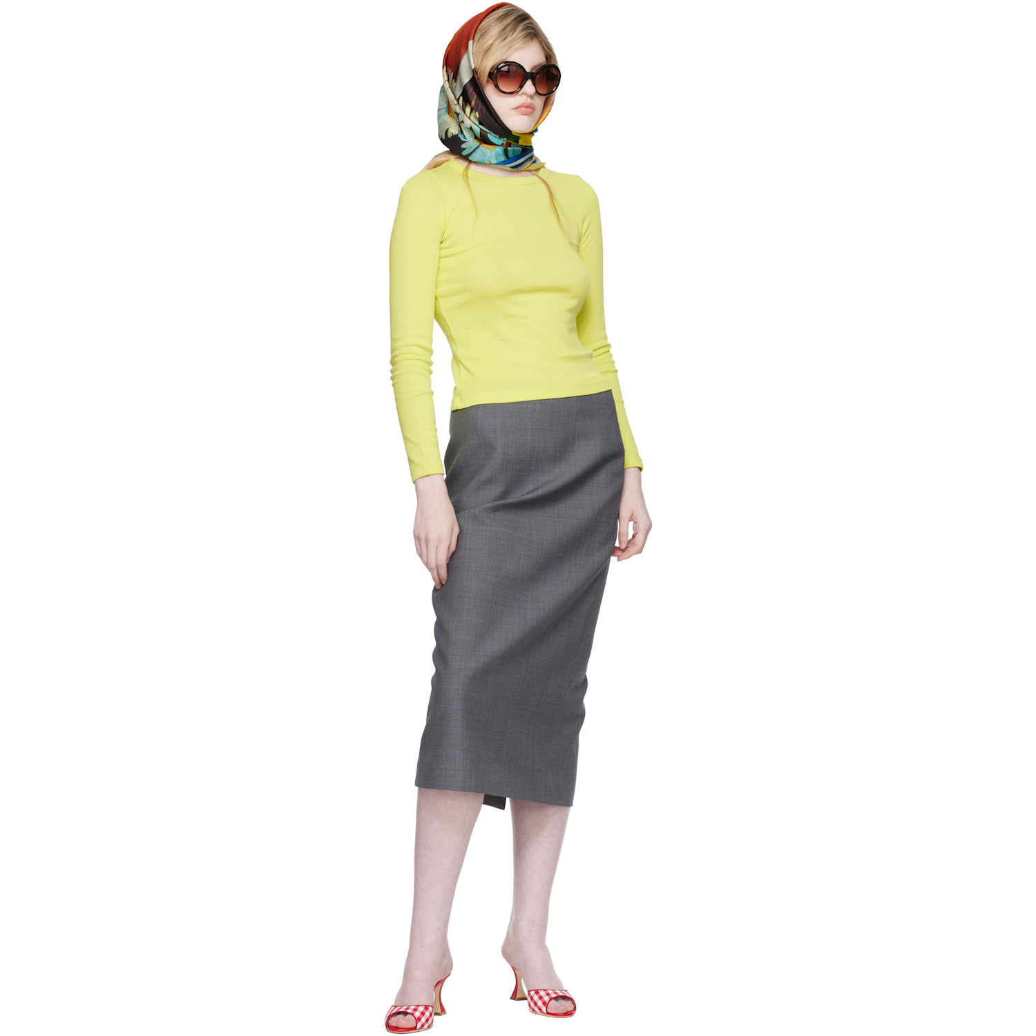  Marc Jacobs Multicolor Sun Poster Silk Scarf 