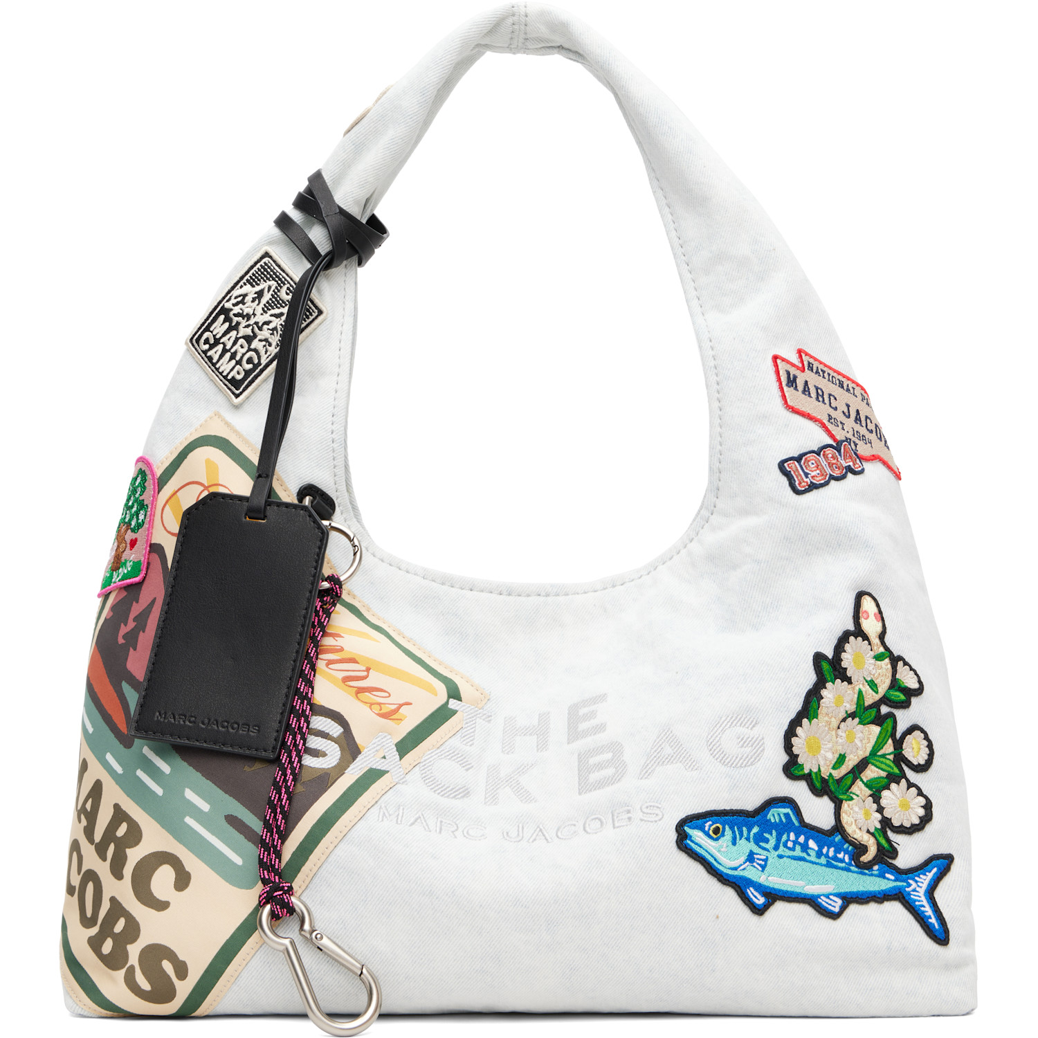 Marc Jacobs Blue 'The Camp Patchwork Denim Sack' Tote