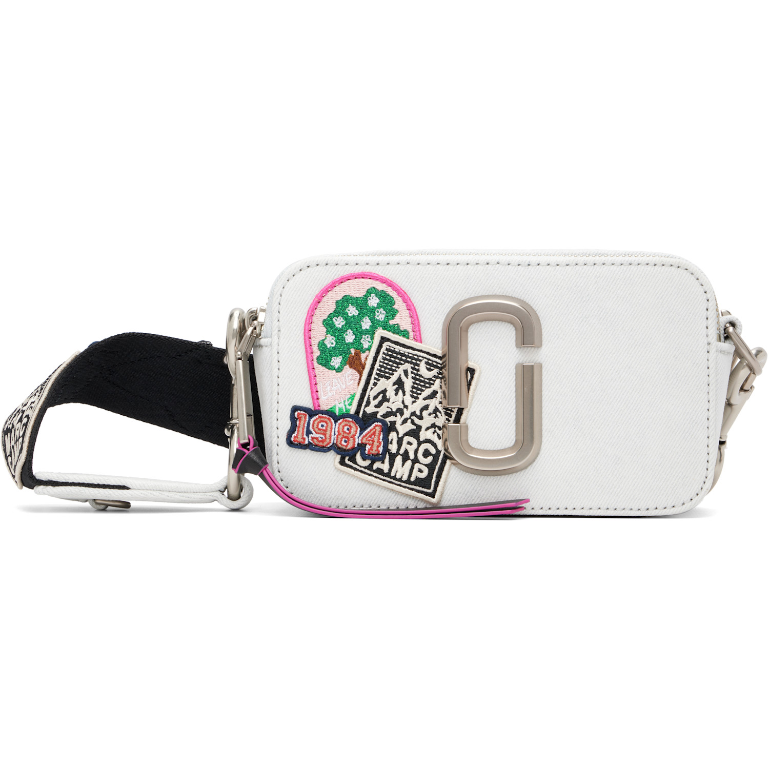 Marc Jacobs Off-White 'The Camp Patchwork Denim Snapshot' Bag