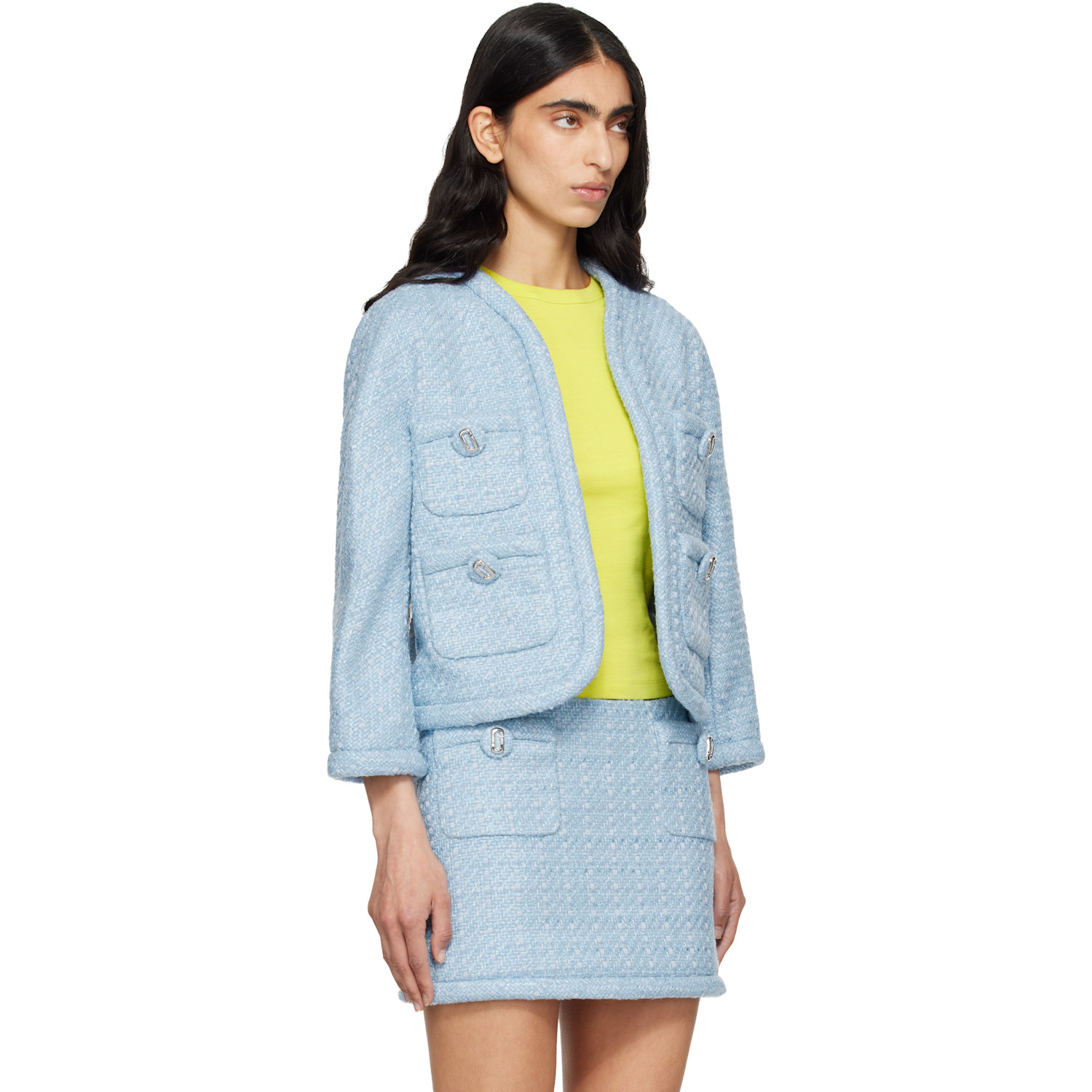  Marc Jacobs Blue 'pop J Marc' Tweed Jacket 