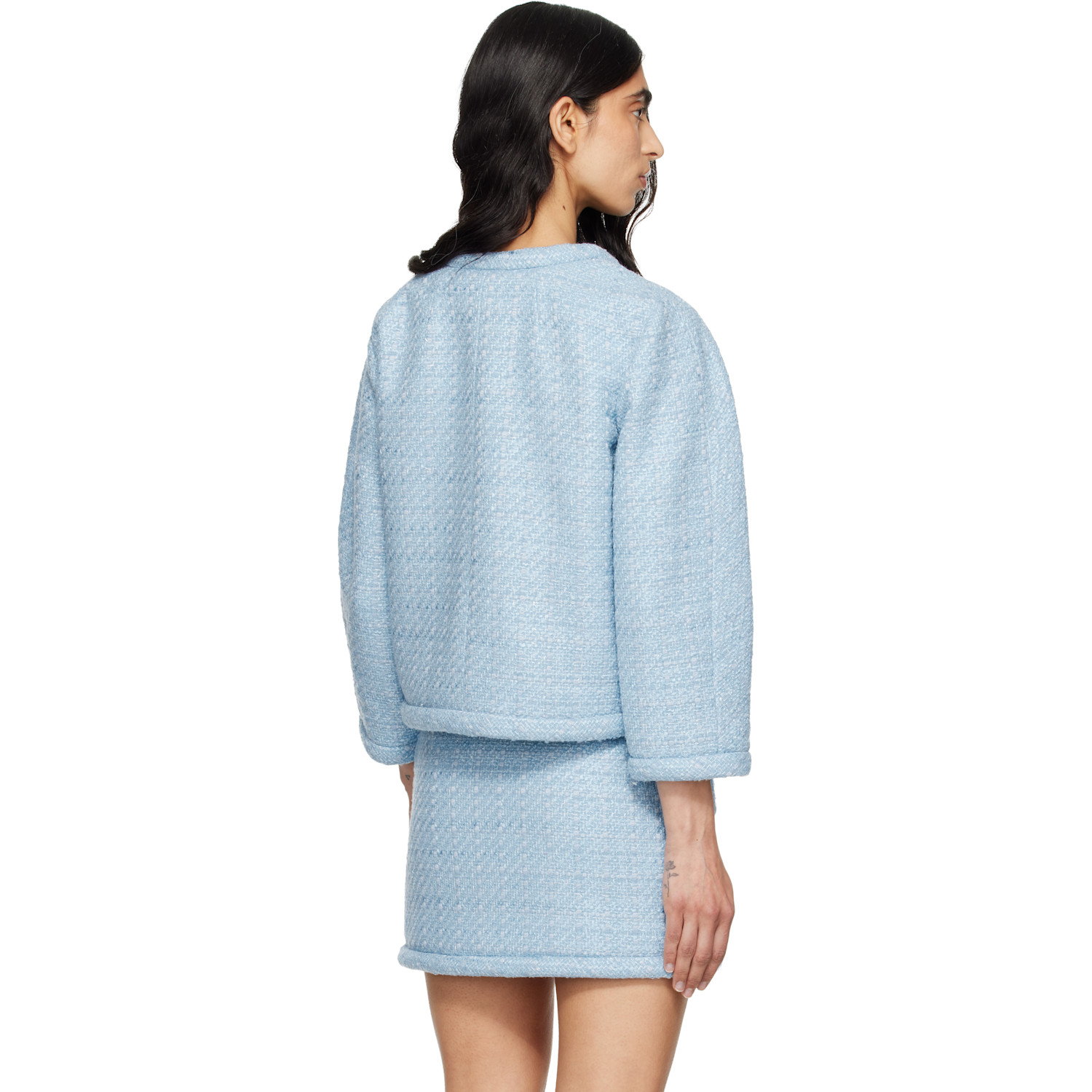  Marc Jacobs Blue 'pop J Marc' Tweed Jacket 