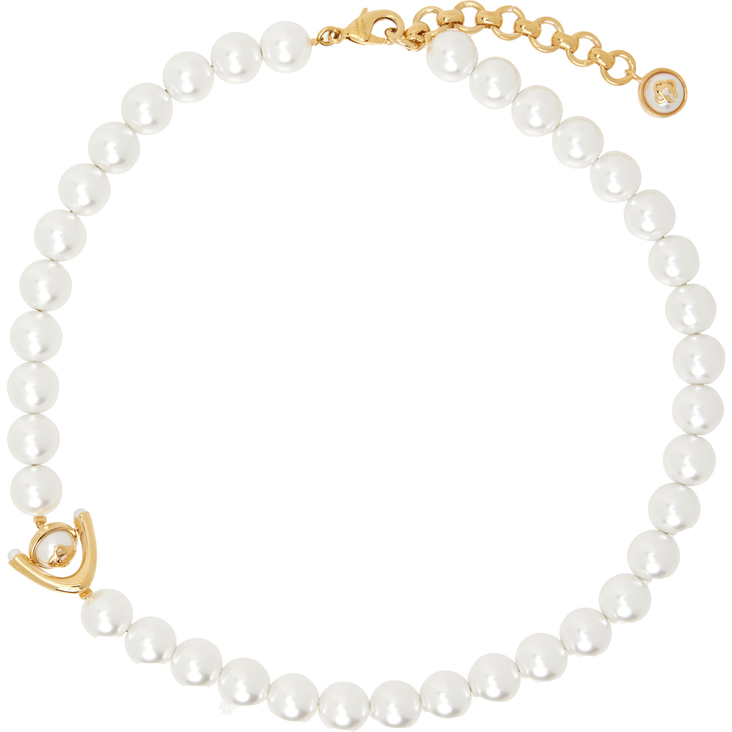 Casablanca Lotus Faux-Pearl Necklace
