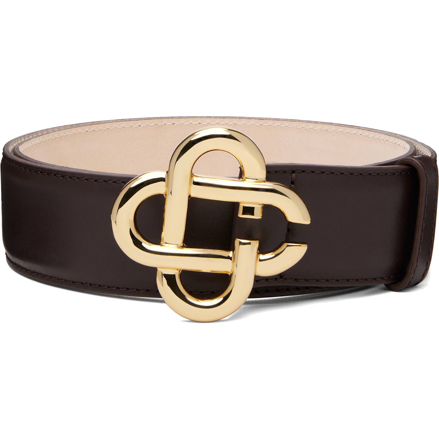 Casablanca Brown Classic Leather CC Logo Belt