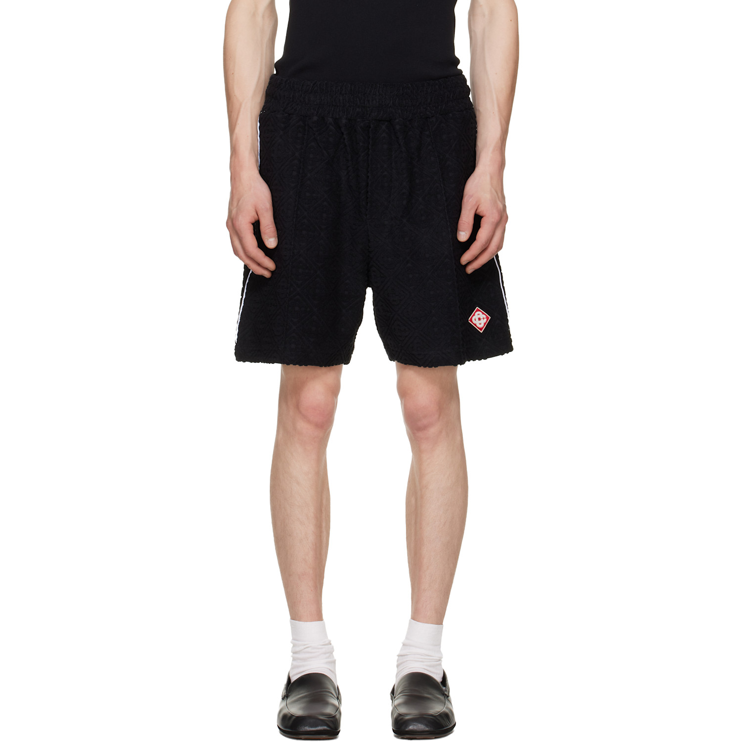 Casablanca Black Towelling Shorts