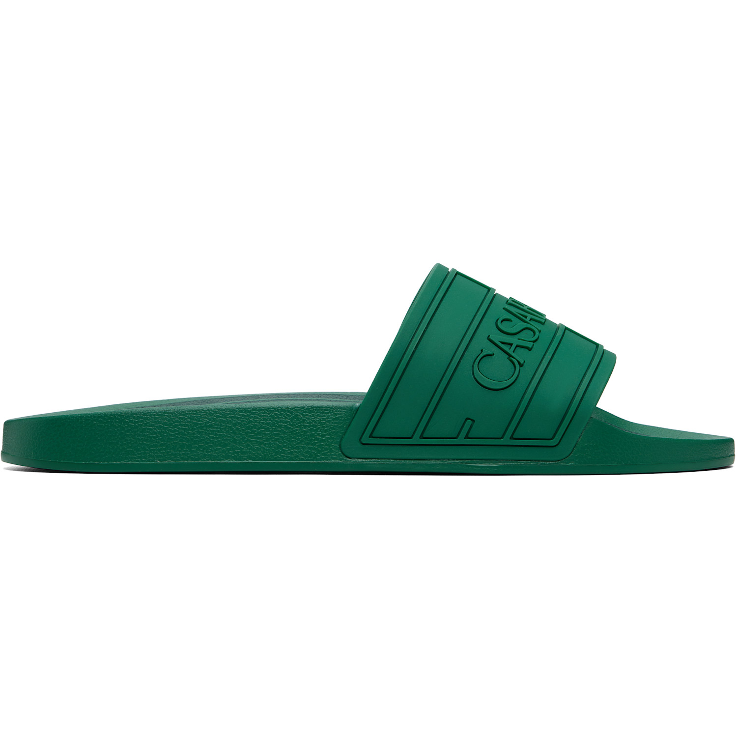 Casablanca Green Embossed-Logo Pool Slides