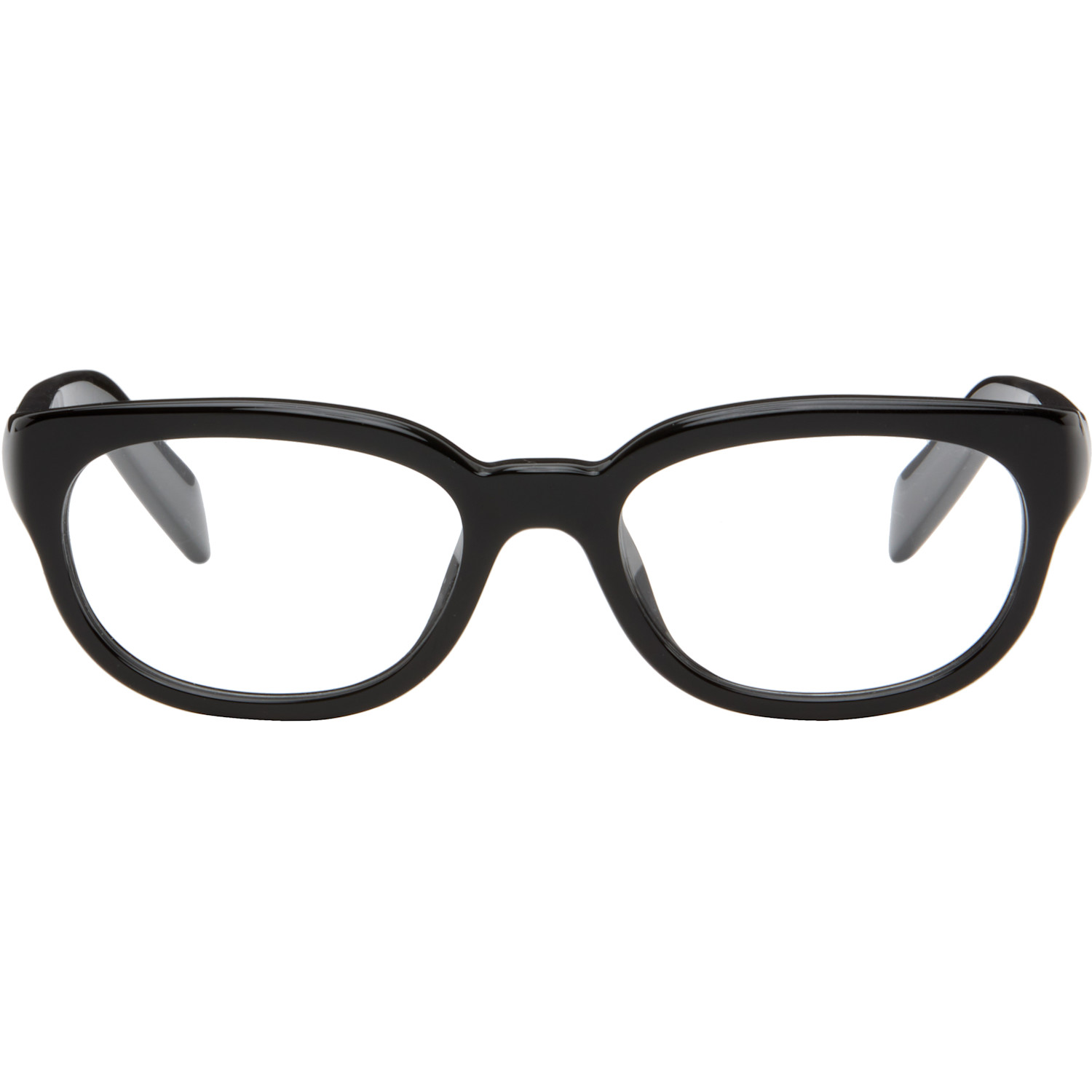 Prada Eyewear Black Round Glasses