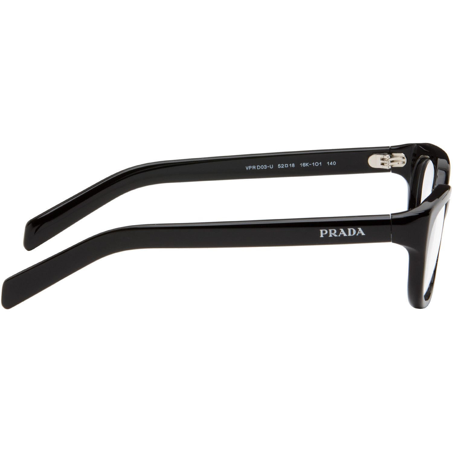  Prada Eyewear Black Round Glasses 