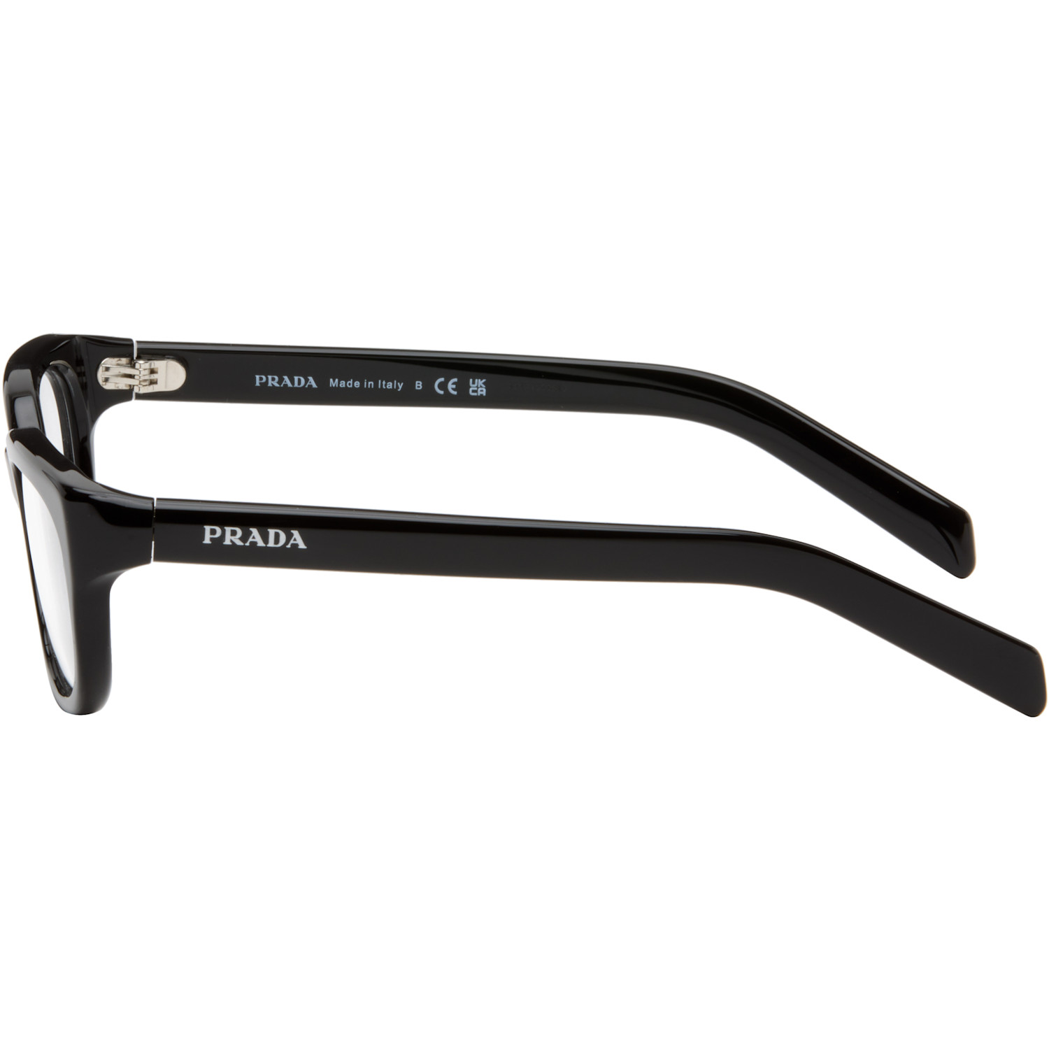  Prada Eyewear Black Round Glasses 