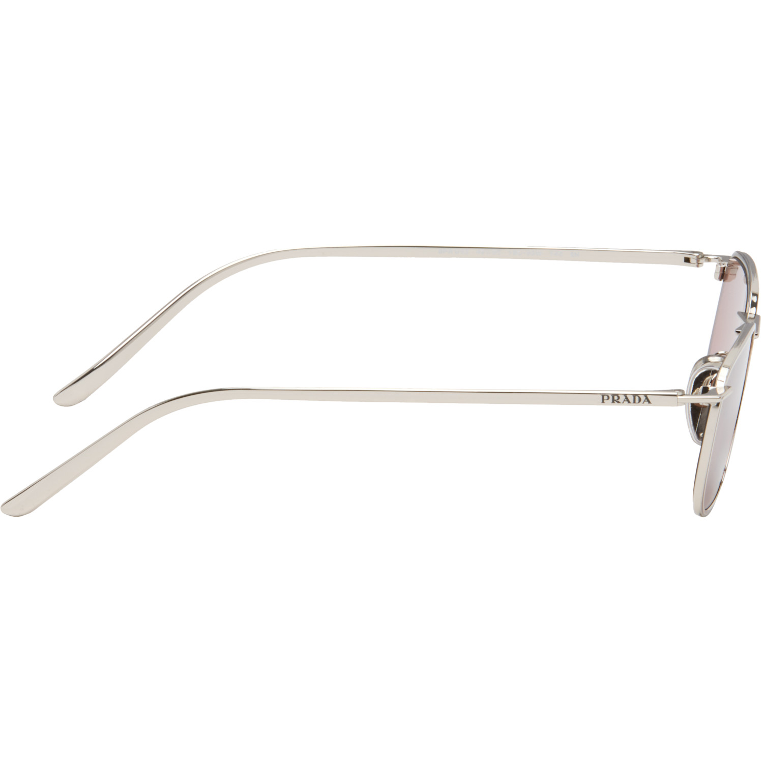 Prada Silver Pr D52s Sunglasses In Silver