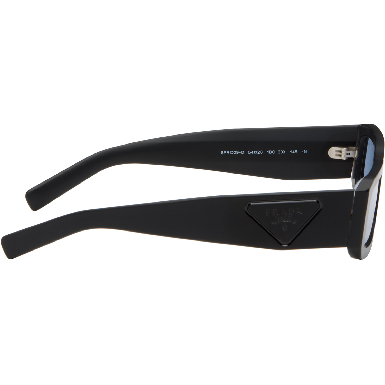 Prada Black Rectangular Sunglasses In Black