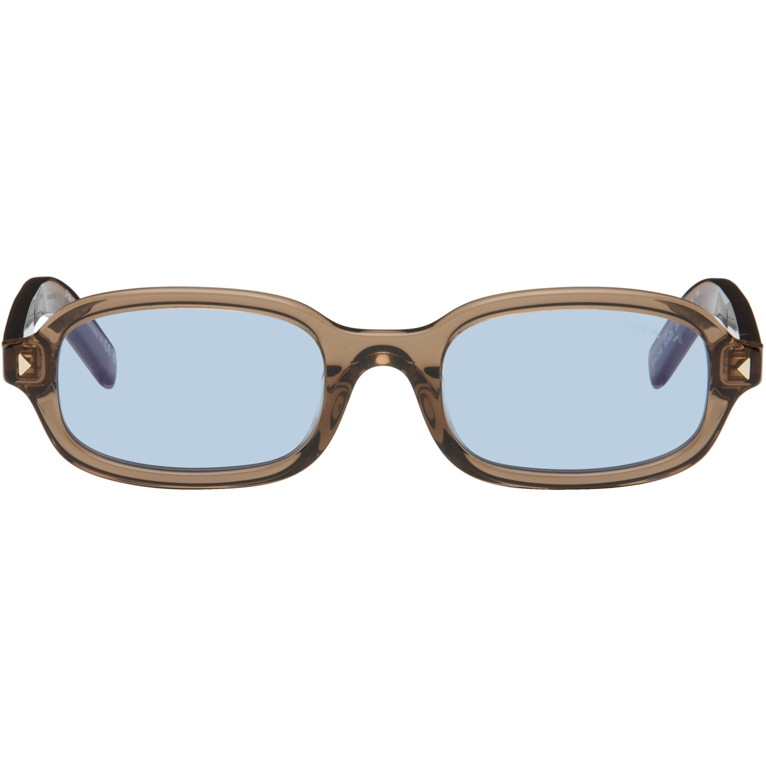 Prada Eyewear Brown Rectangular Sunglasses