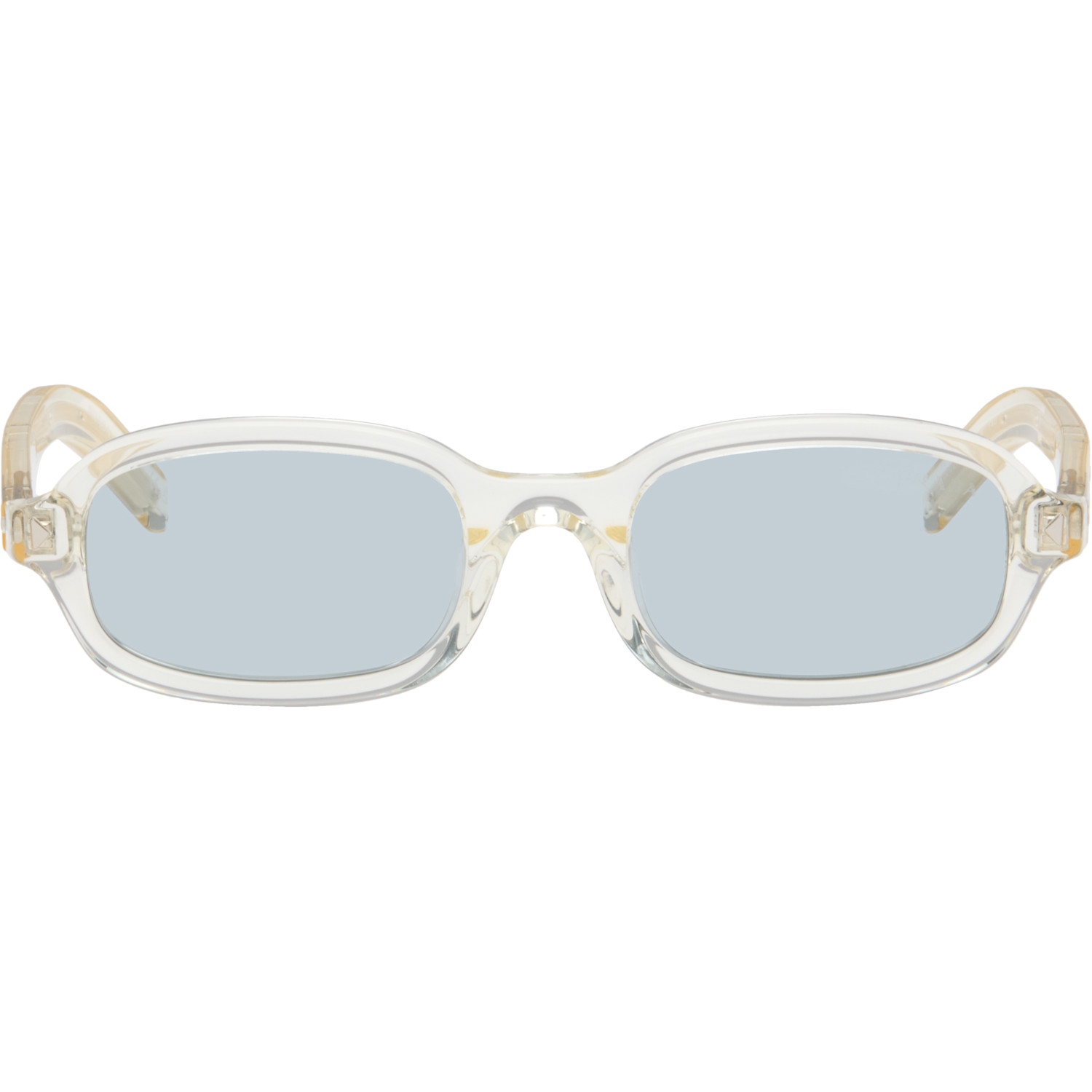 Prada Eyewear Transparent Iconic Metal Plaque Sunglasses