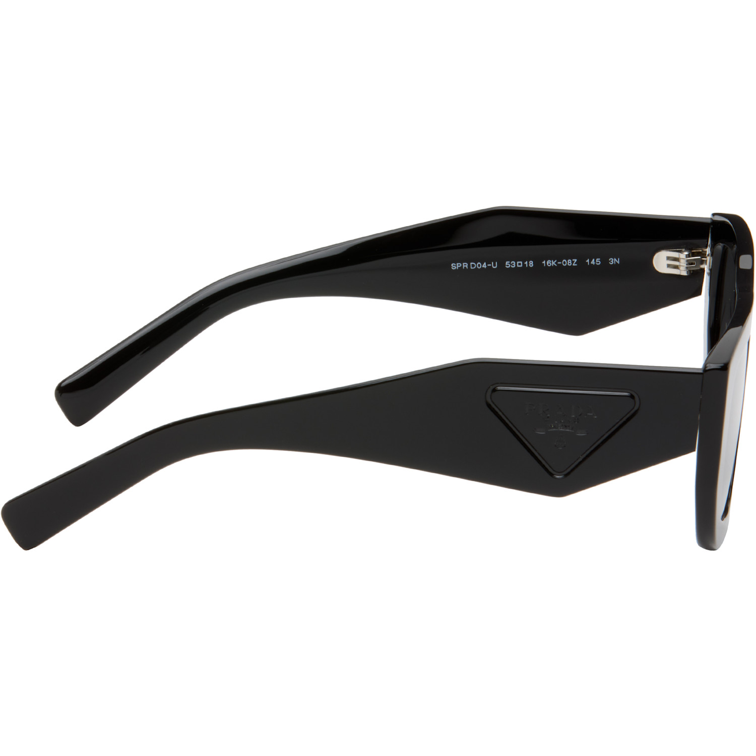 Prada Black Square Sunglasses In Black