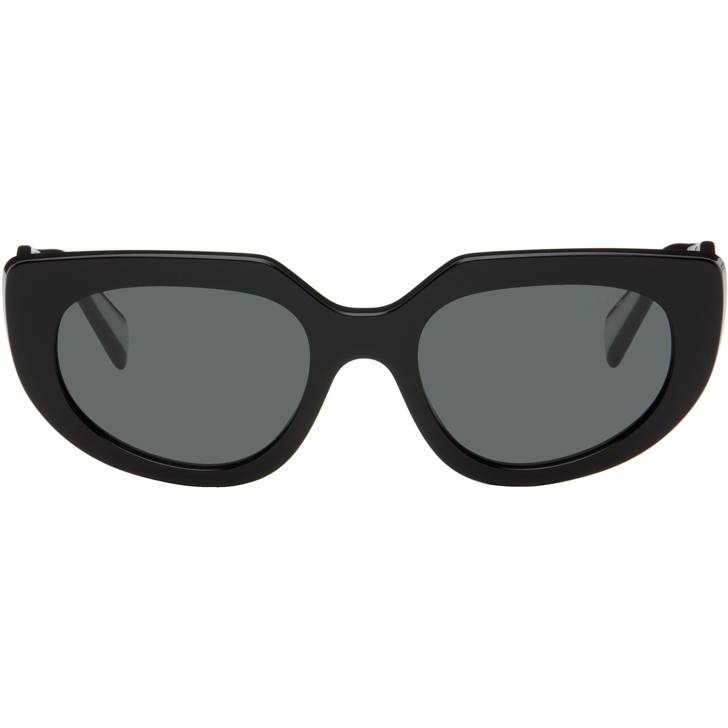 Prada Eyewear Black & White Cat-Eye Sunglasses