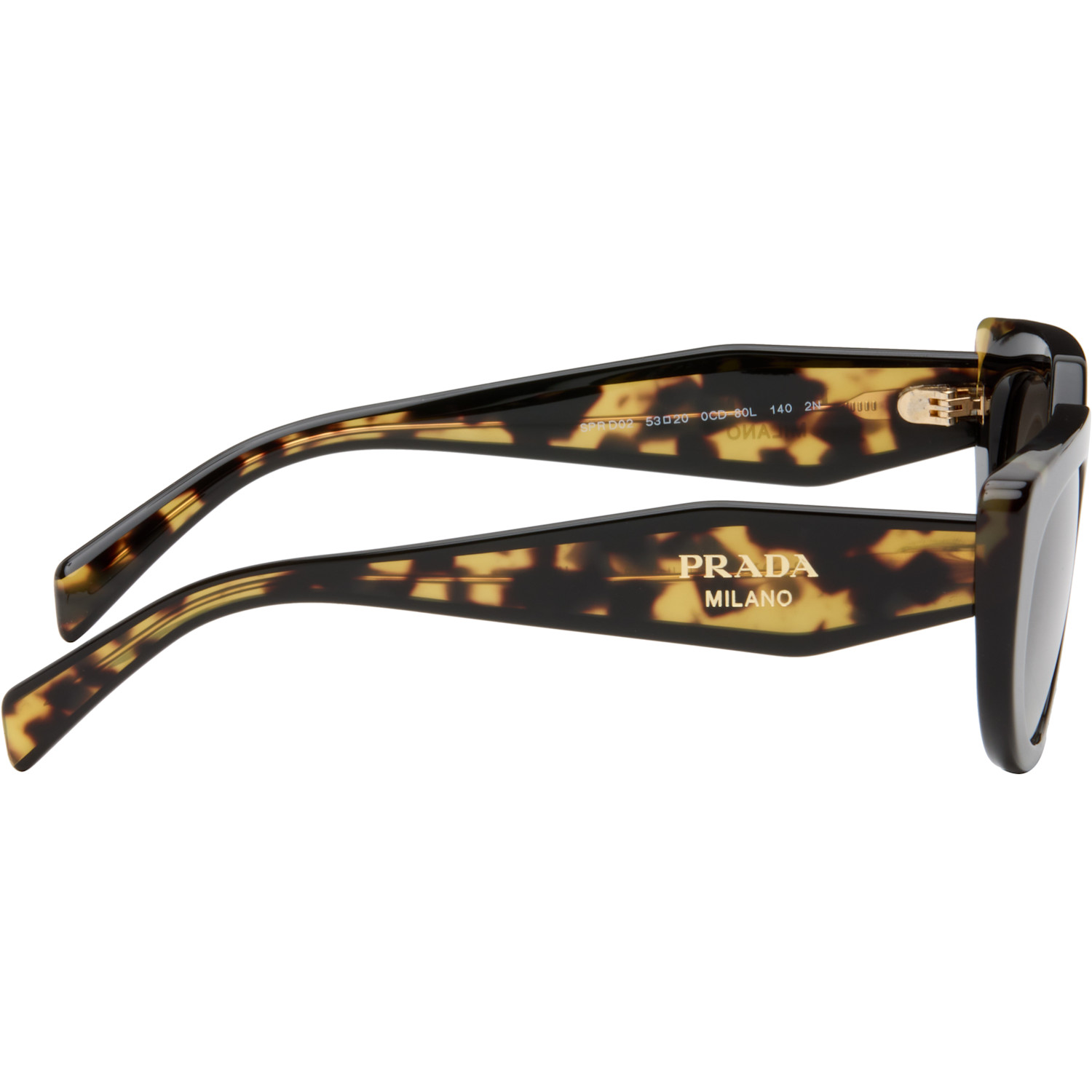  Prada Eyewear Black & Beige 'prada Logo' Sunglasses 