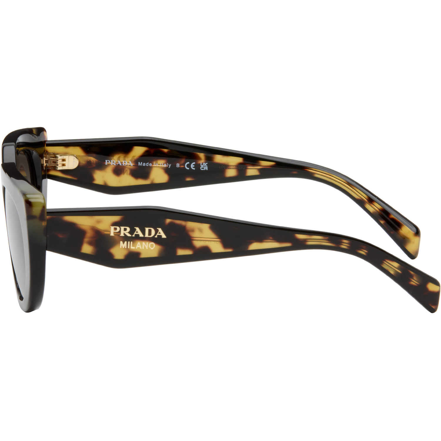  Prada Eyewear Black & Beige 'prada Logo' Sunglasses 