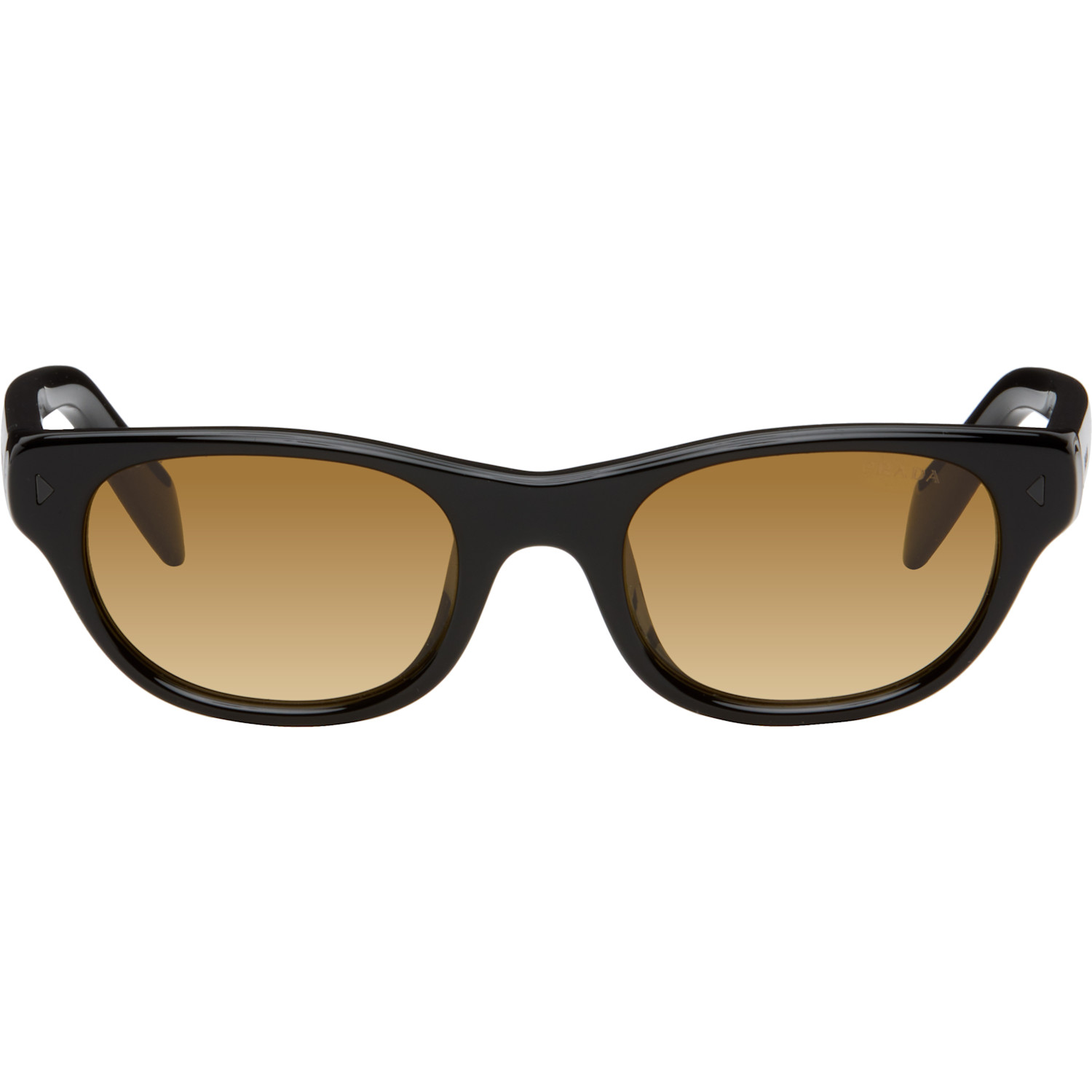 Prada Eyewear Black Oval Sunglasses