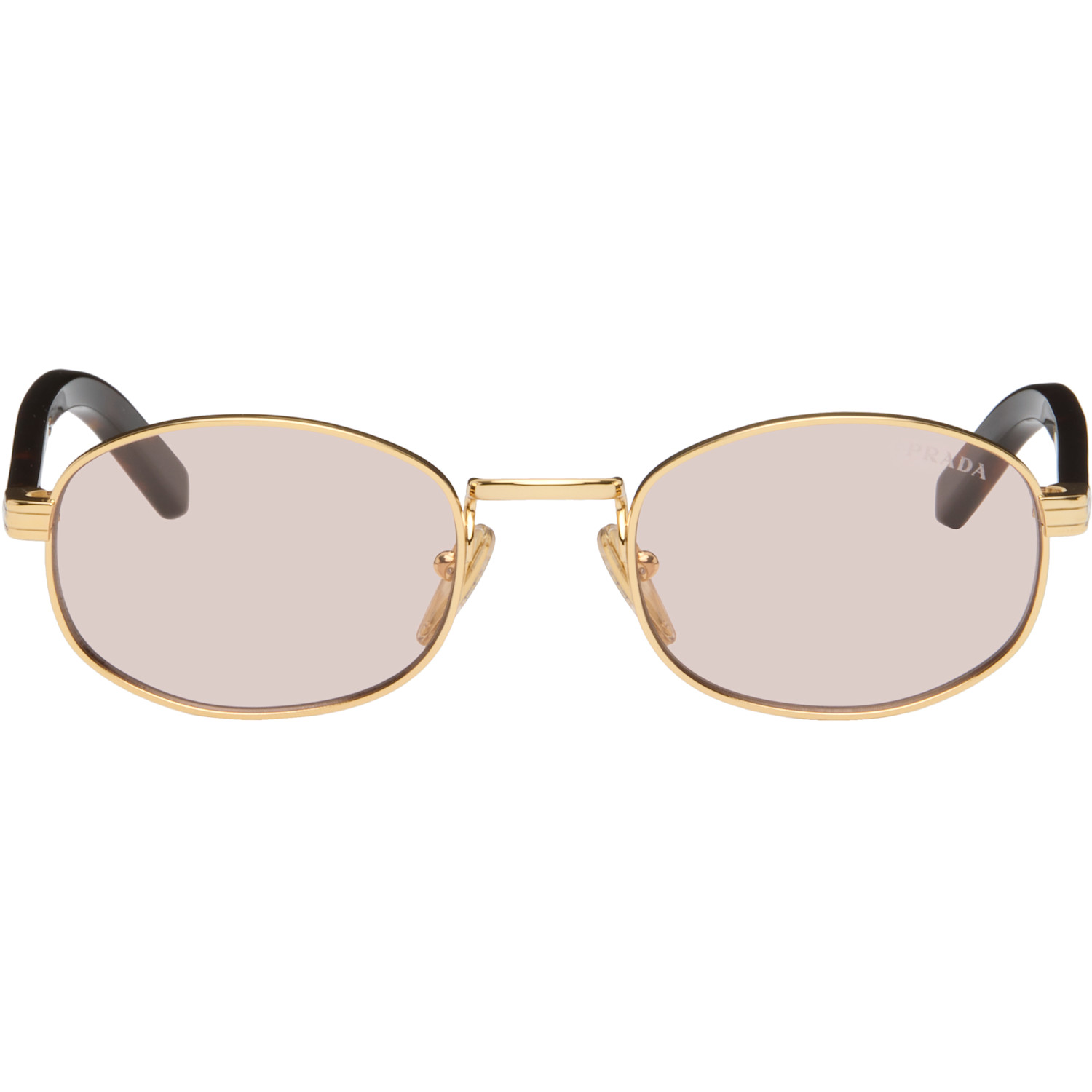 Prada Gold Round Sunglasses