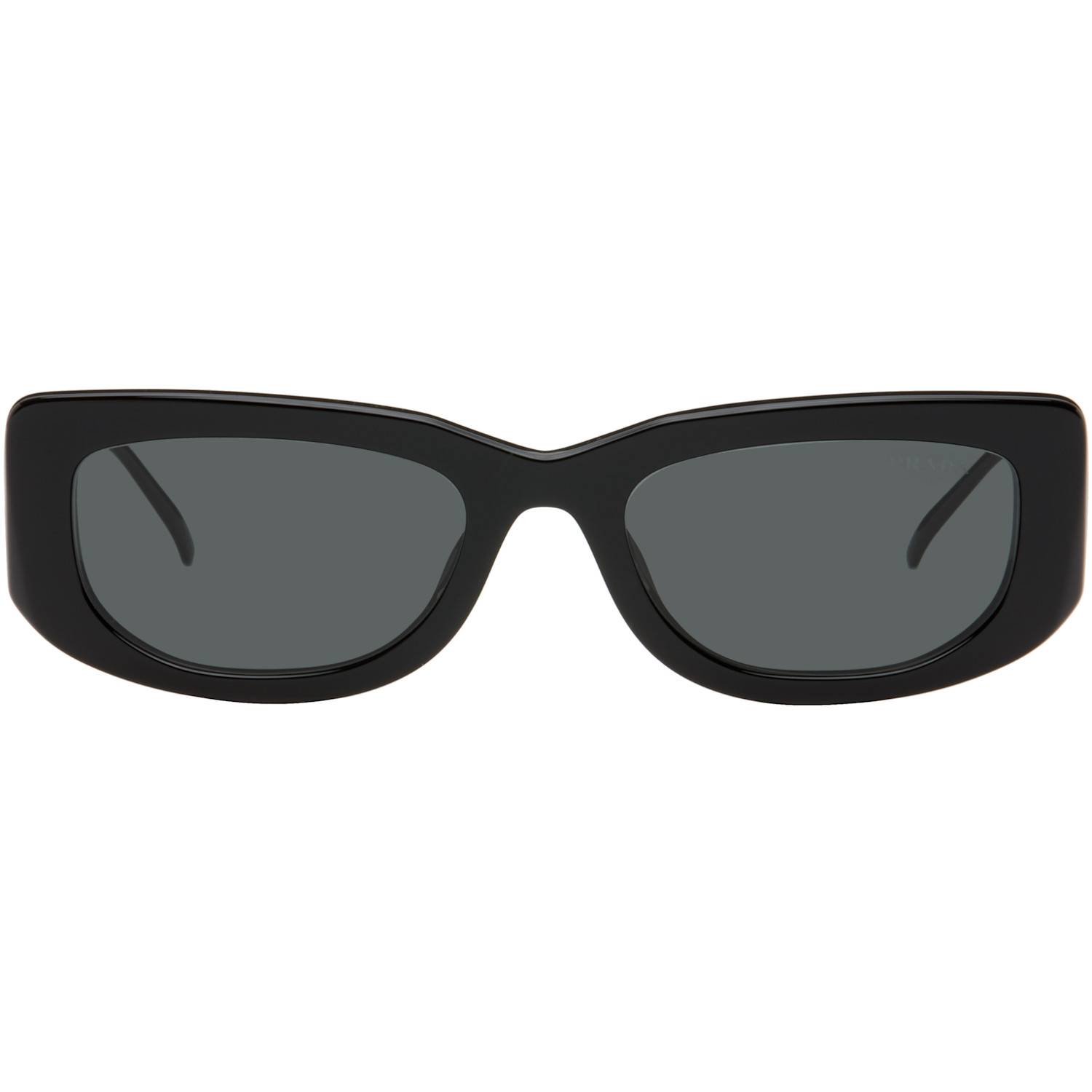 Prada Eyewear Black Triangle Logo Sunglasses