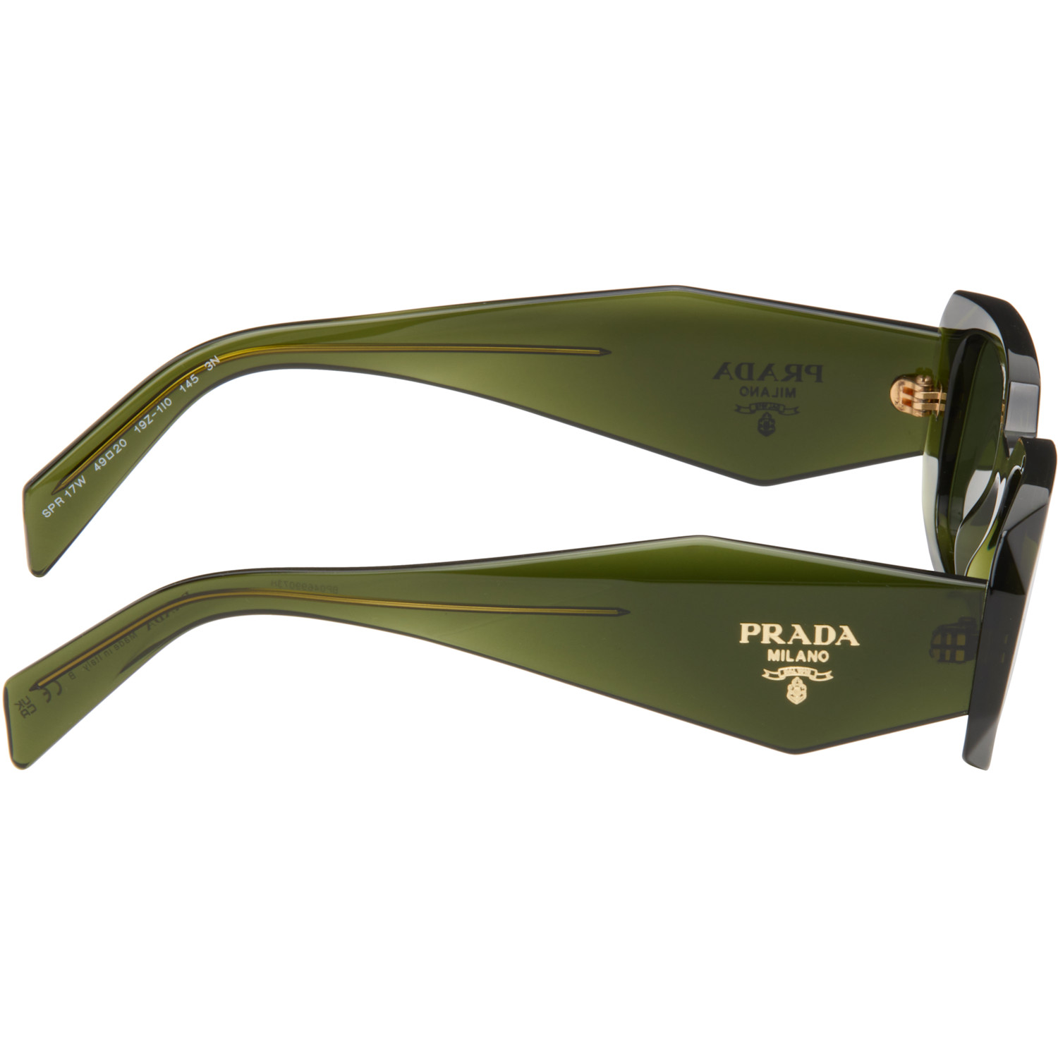  Prada Eyewear Green 'prada Symbole' Sunglasses 