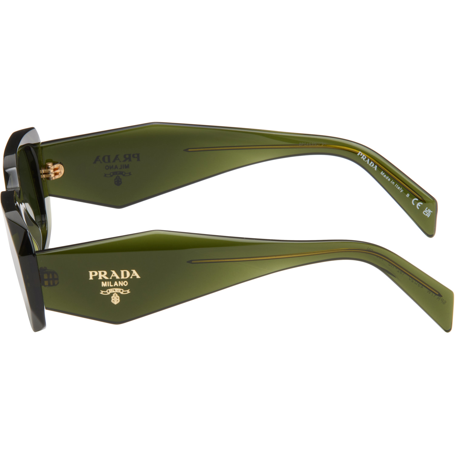  Prada Eyewear Green 'prada Symbole' Sunglasses 