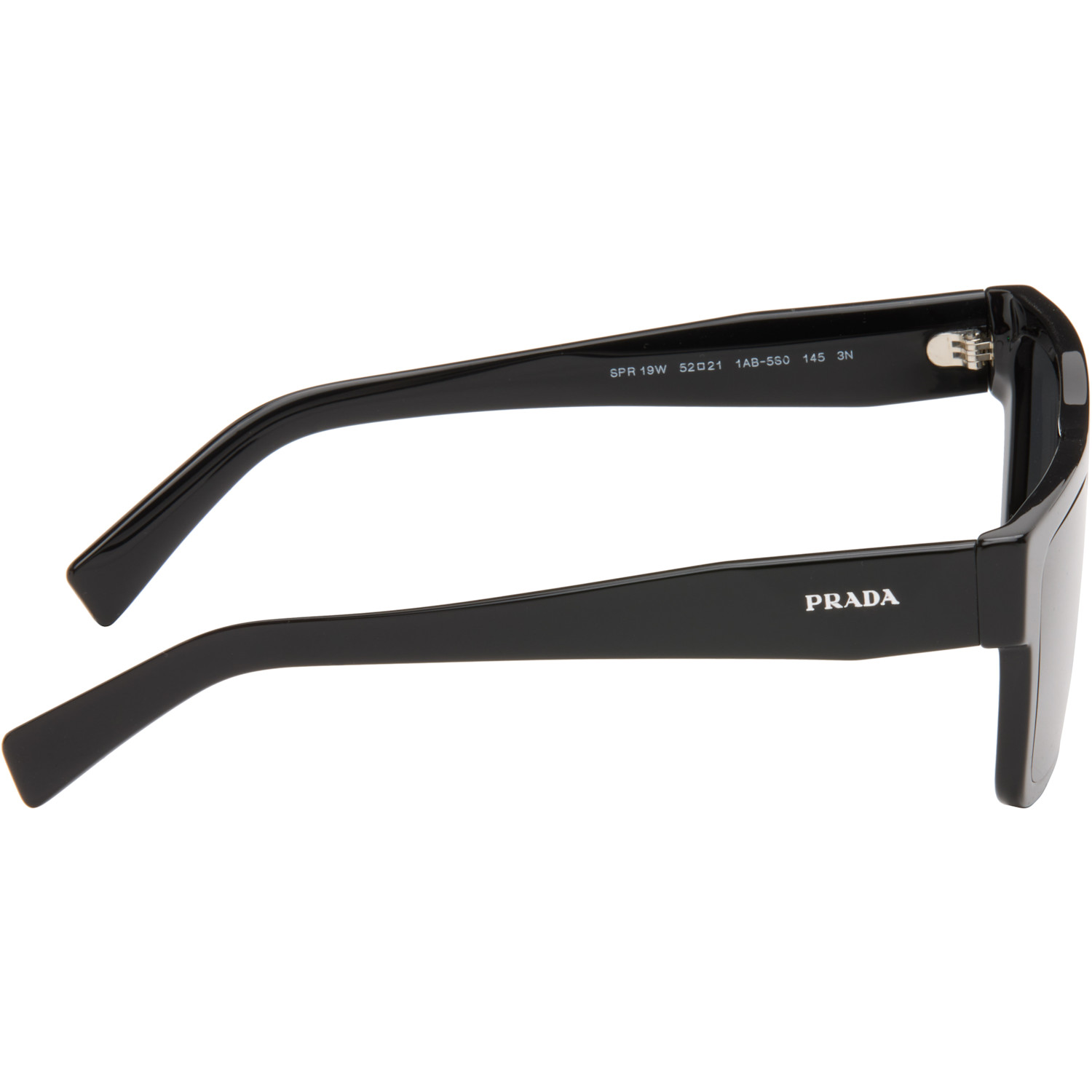  Prada Eyewear Black Square Shield Acetate Sunglasses 