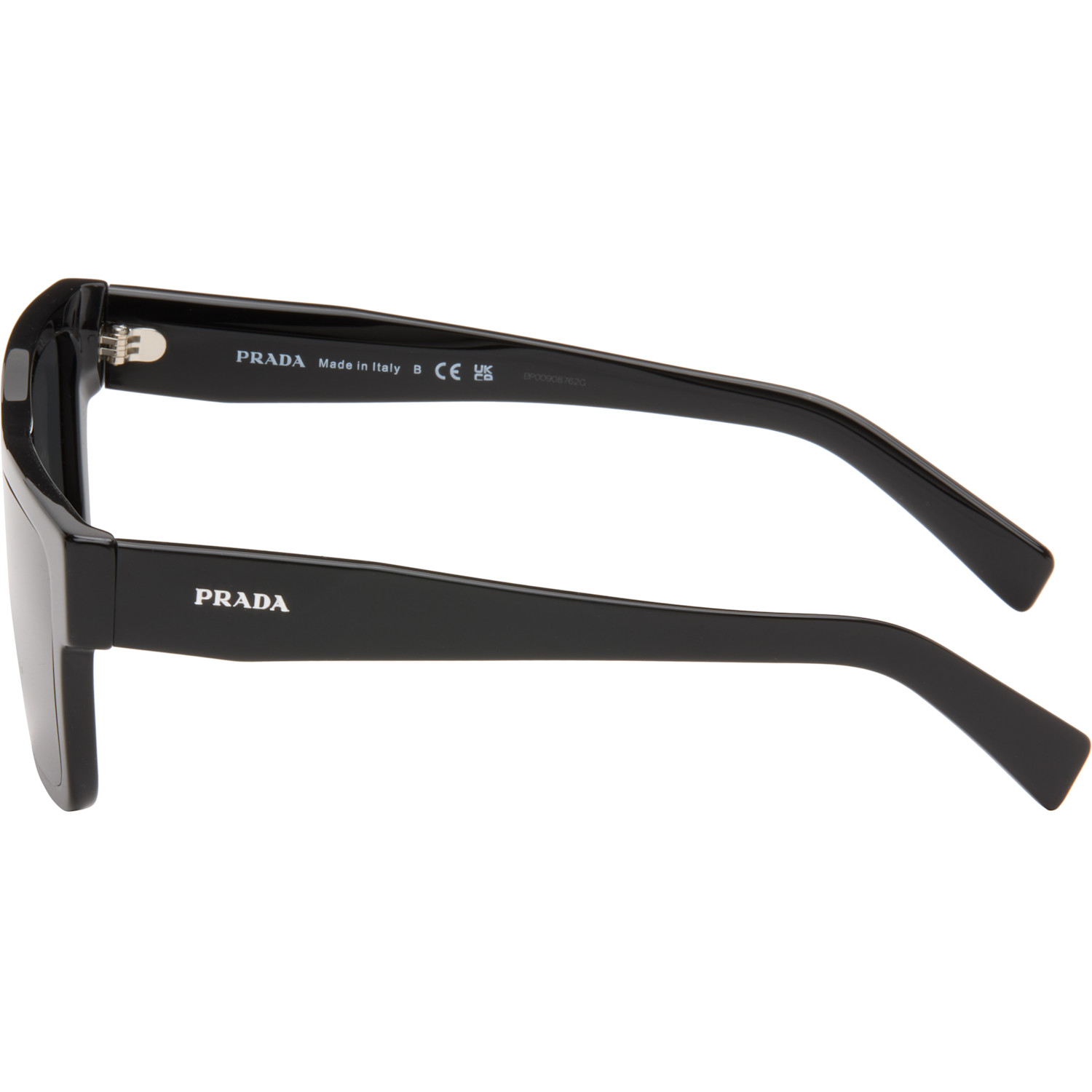  Prada Eyewear Black Square Shield Acetate Sunglasses 