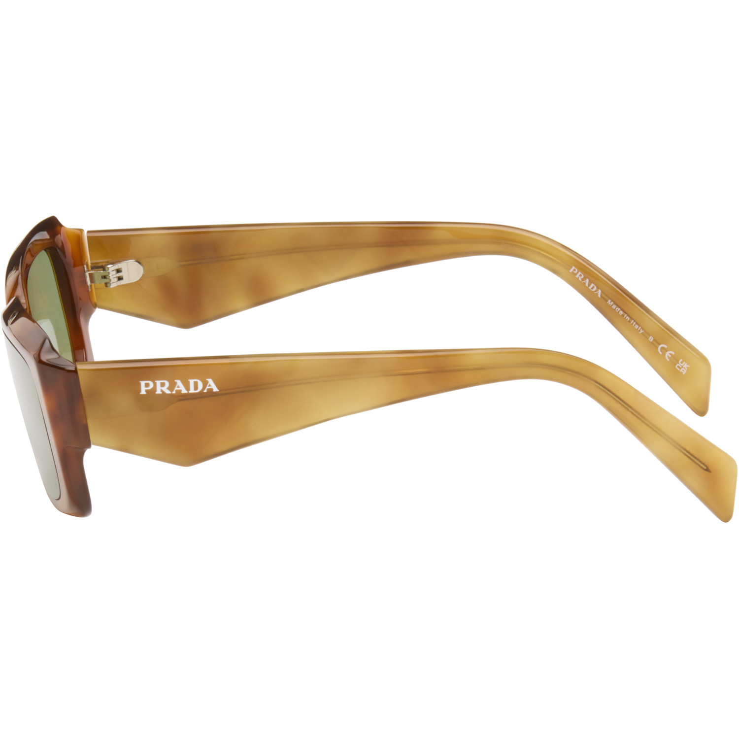  Prada Eyewear Brown Rectangular Sunglasses 