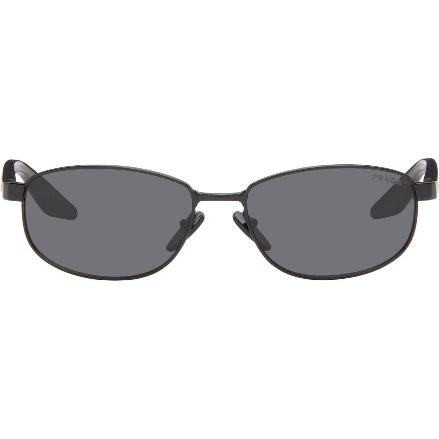 Prada Eyewear Black Linea Rossa Sunglasses