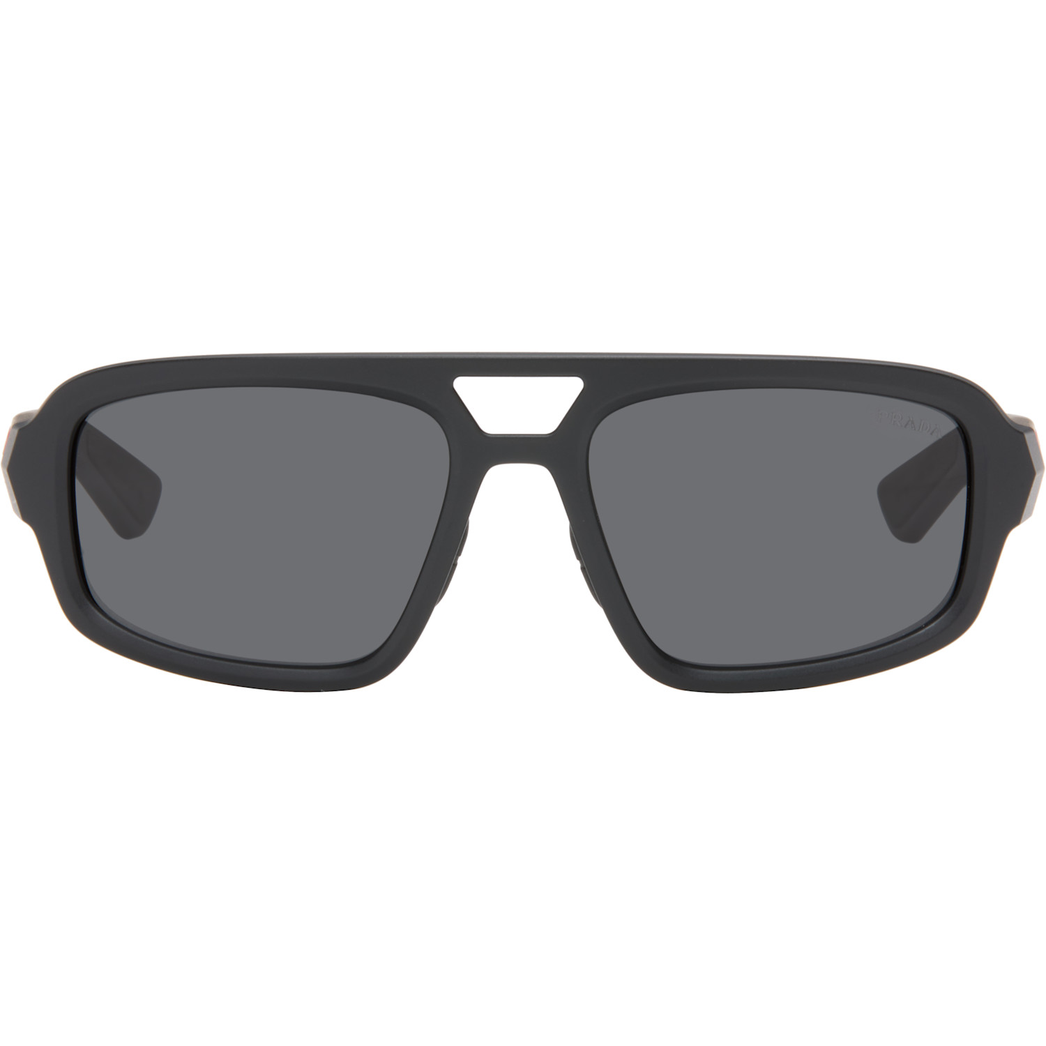 Prada Eyewear Black Linea Rossa Sunglasses