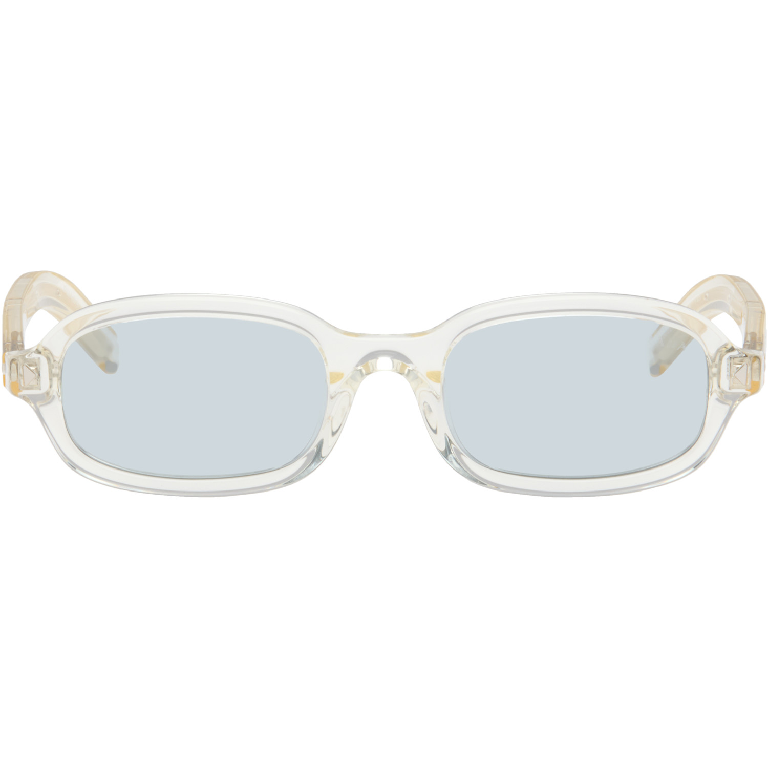 Prada Eyewear Transparent Iconic Metal Plaque Sunglasses