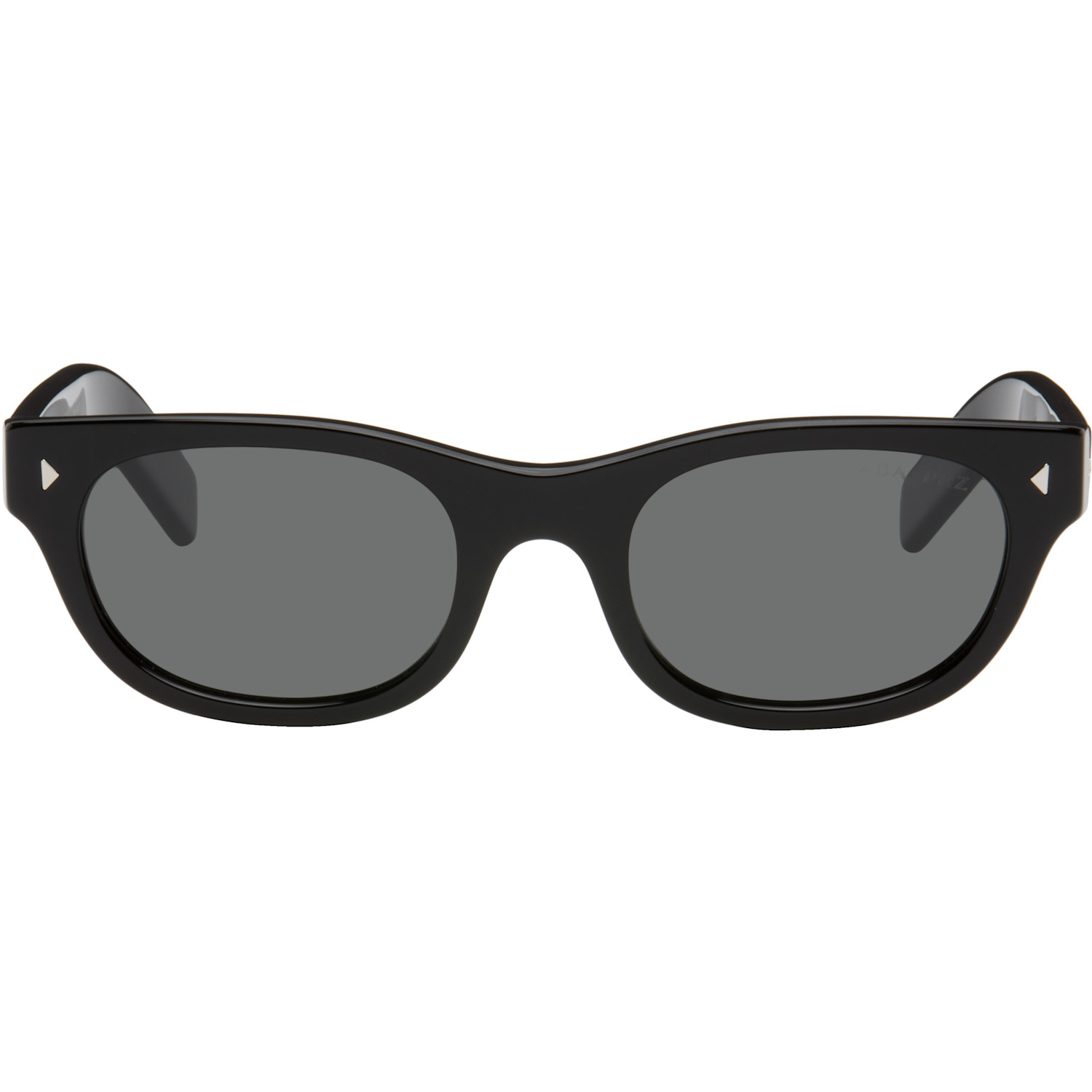 Prada Eyewear Black Oval Sunglasses