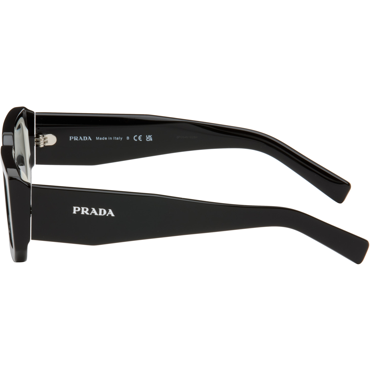  Prada Eyewear Black Square Acetate Chunky Sunglasses 
