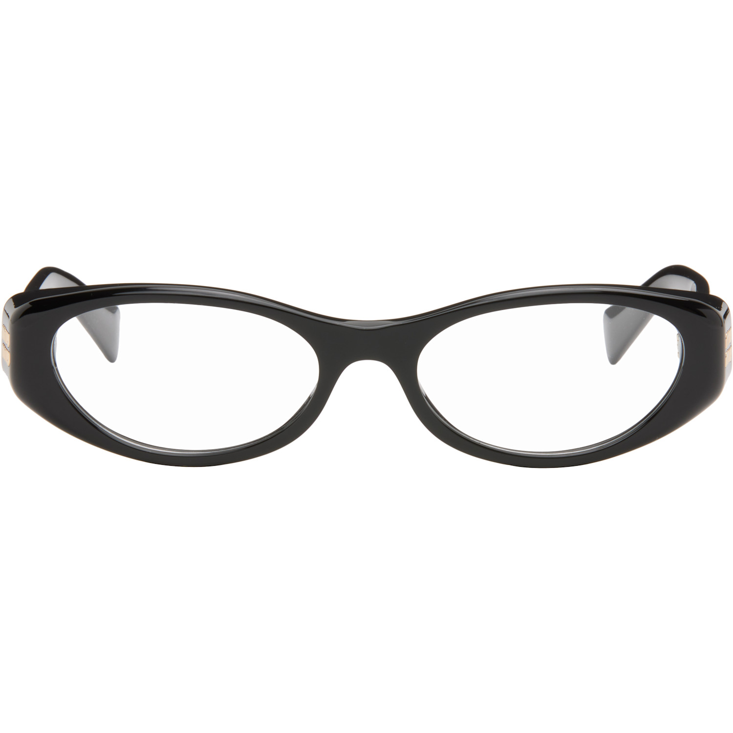Miu Miu Eyewear Black Oval Glasses