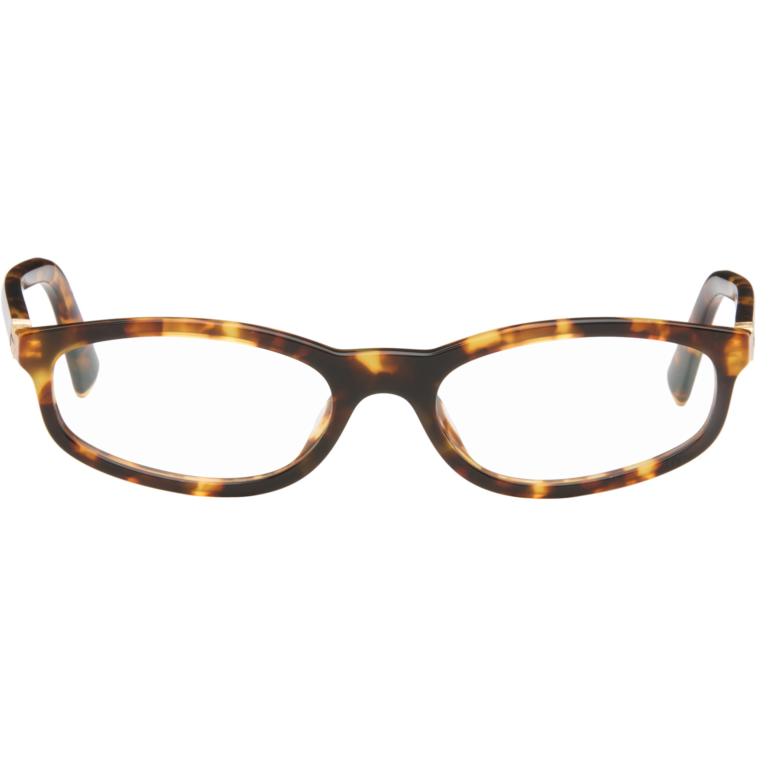 Miu Miu Eyewear Brown Cat-Eye Glasses