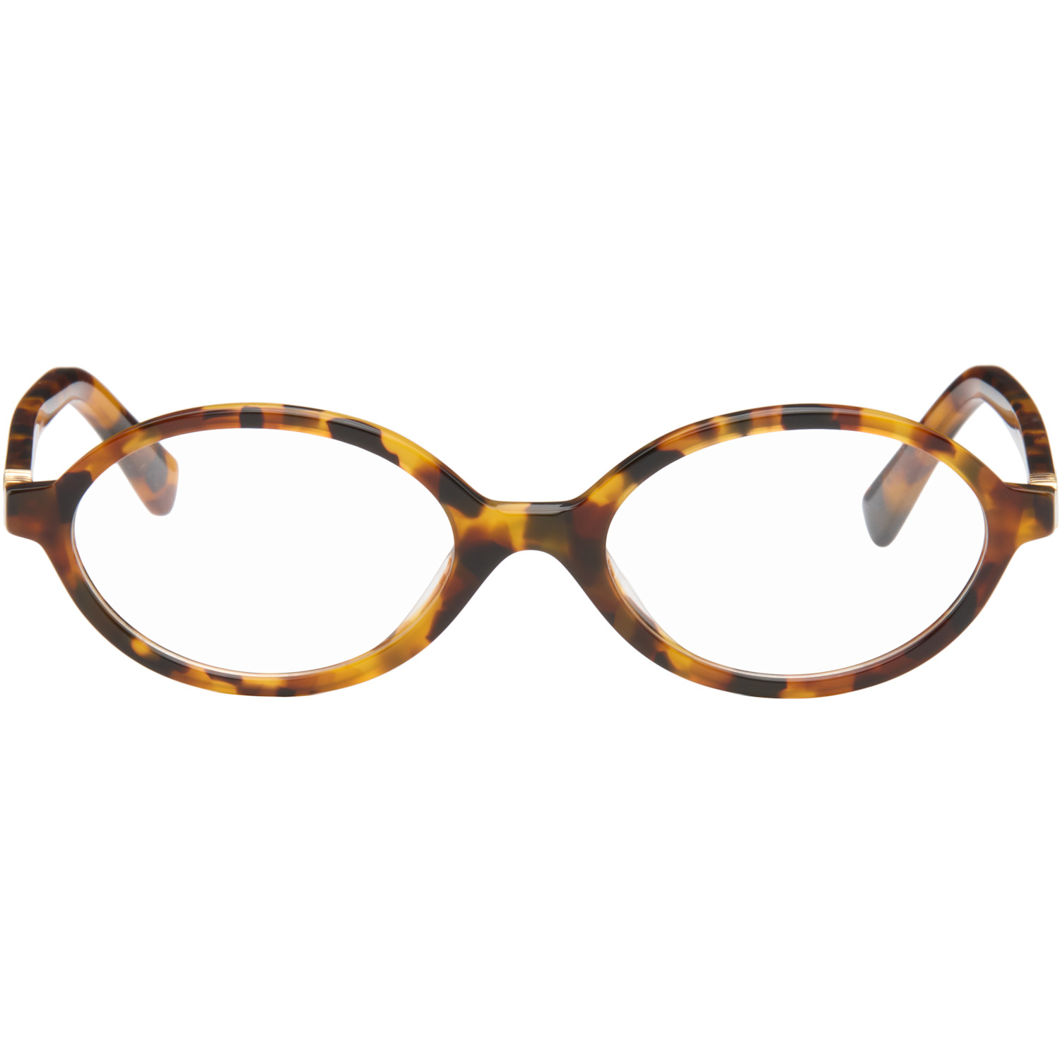 Miu Miu Eyewear Brown 'Miu Regard' Glasses