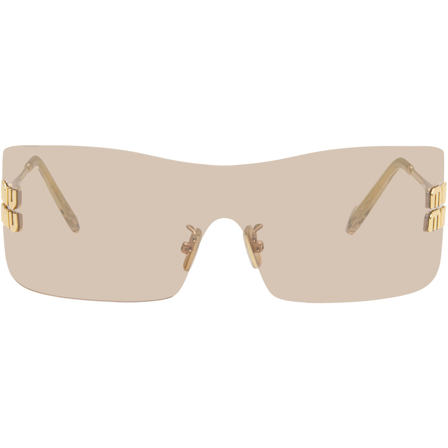 Miu Miu Eyewear Gold Logo Hardware Sunglasses