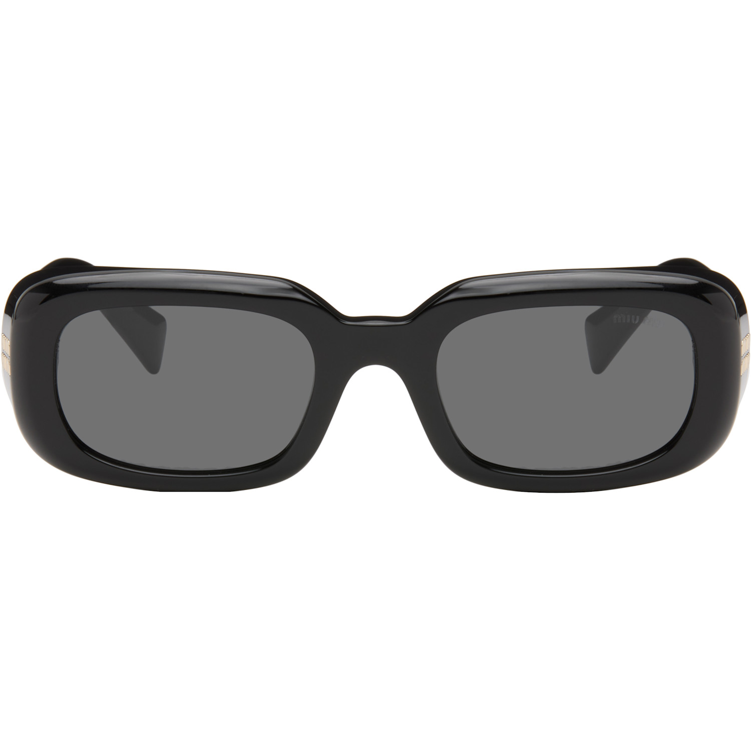 Miu Miu Eyewear Black Rectangular Sunglasses