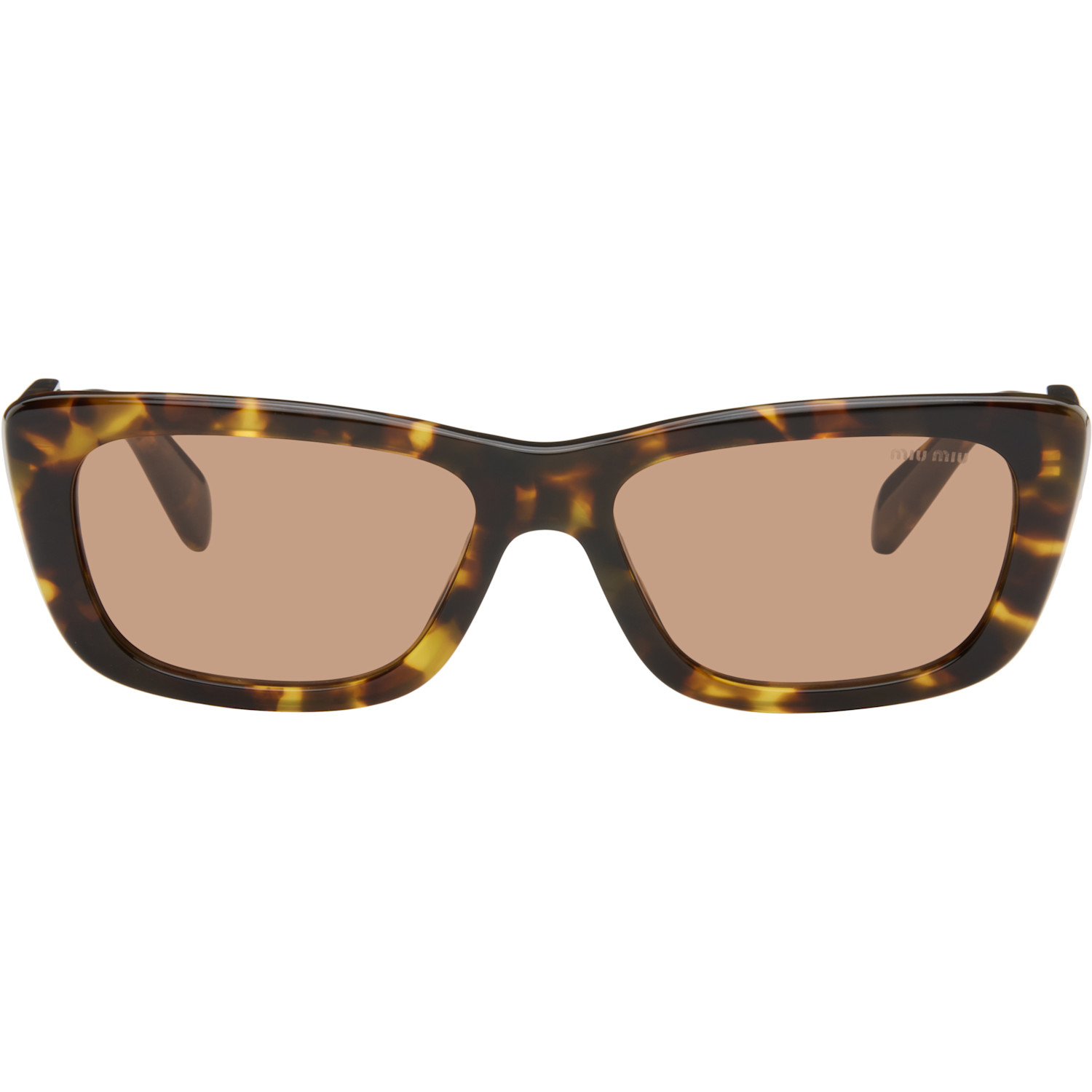 Miu Miu Eyewear Brown Cat-Eye Sunglasses