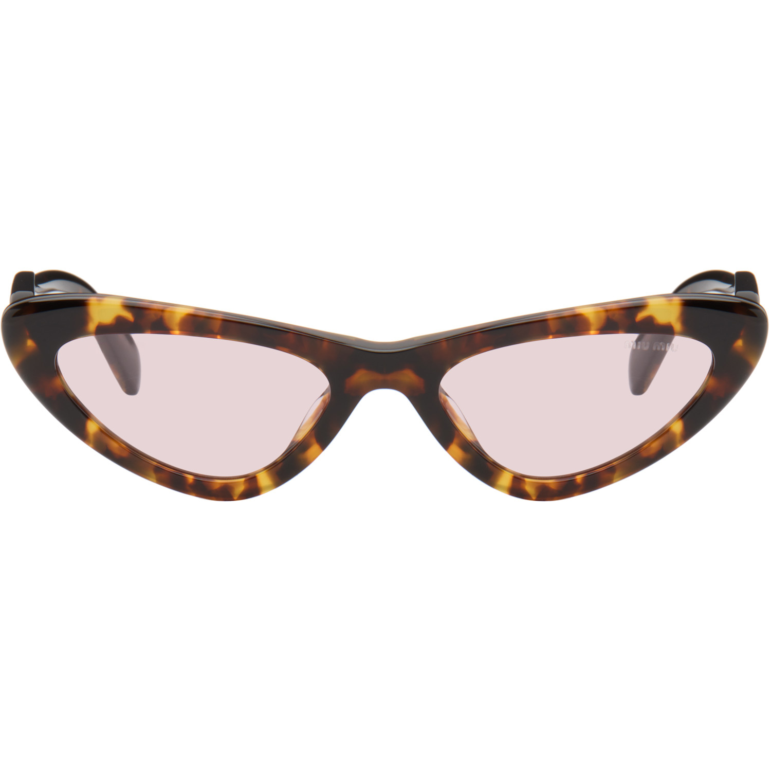 Miu Miu Eyewear Brown Cat-Eye Sunglasses