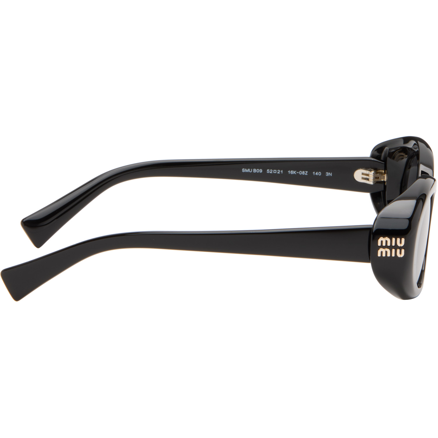  Miu Miu Eyewear Black Oval Sunglasses 