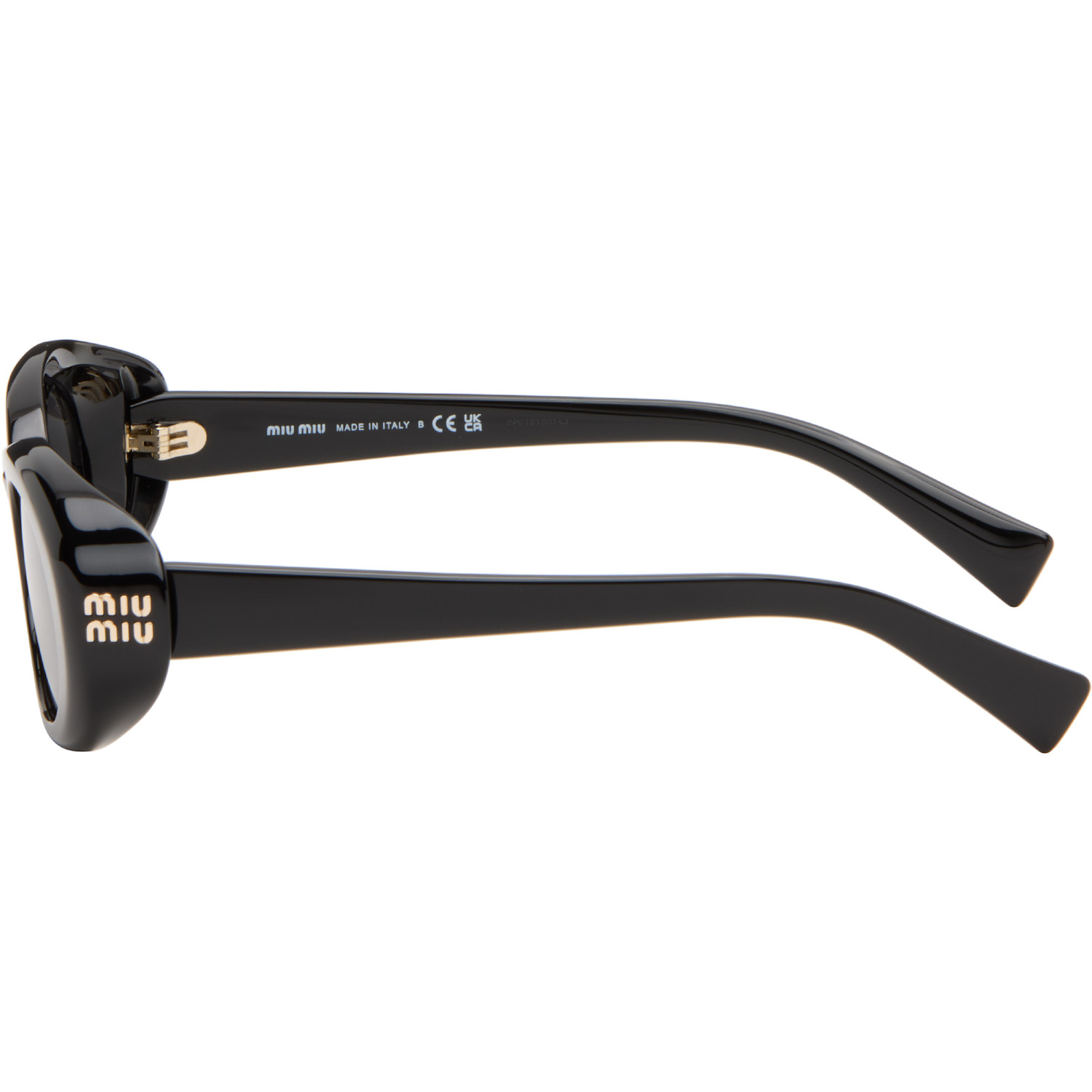  Miu Miu Eyewear Black Oval Sunglasses 