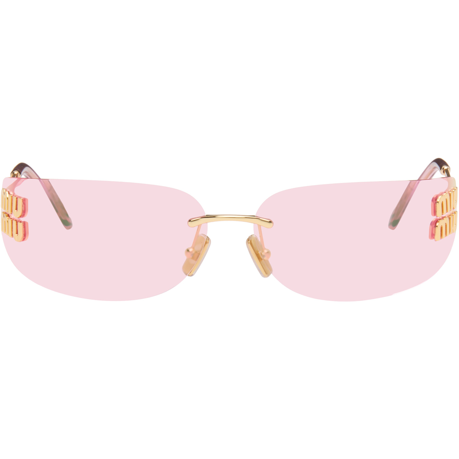 Miu Miu Eyewear Gold Aube Sunglasses