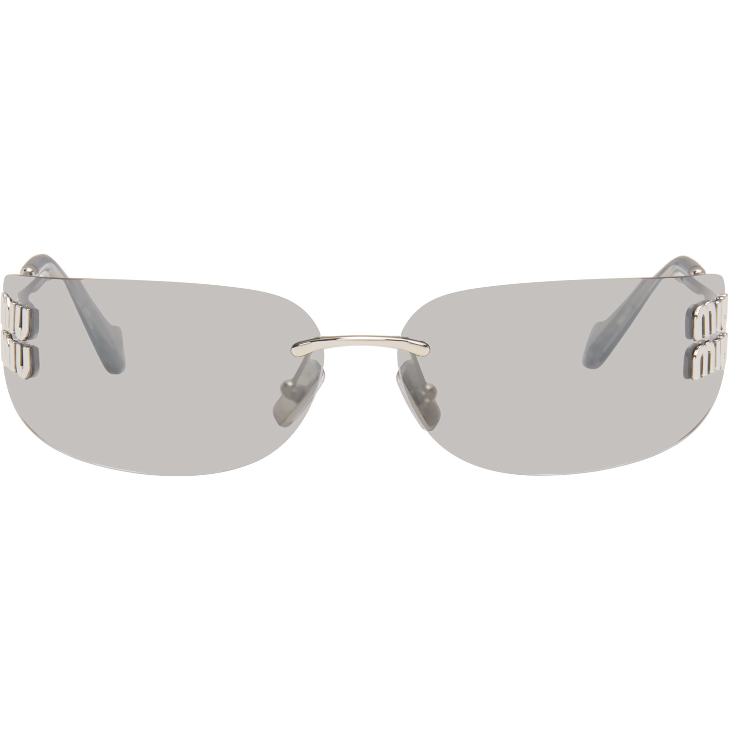 Miu Miu Eyewear Silver Aube Sunglasses