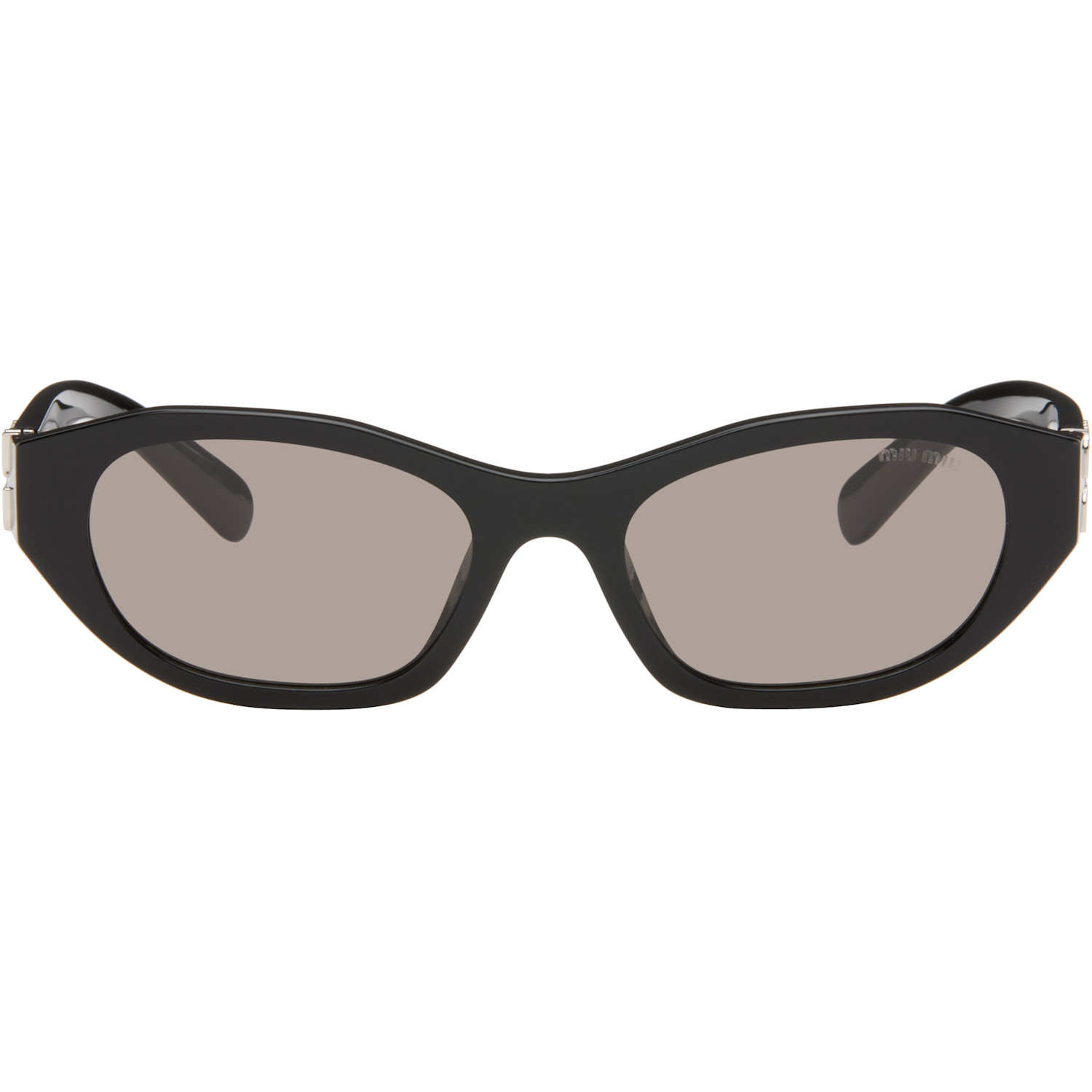 Miu Miu Eyewear Black Rectangular Sunglasses