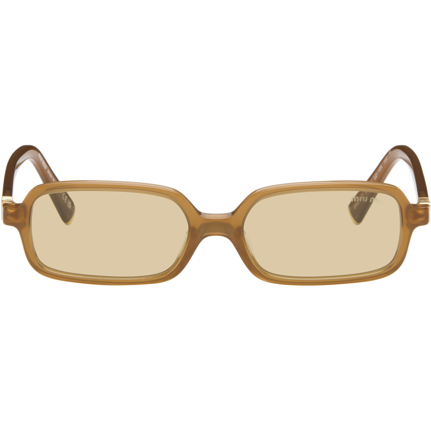 Miu Miu Eyewear Brown Miu Regard Sunglasses