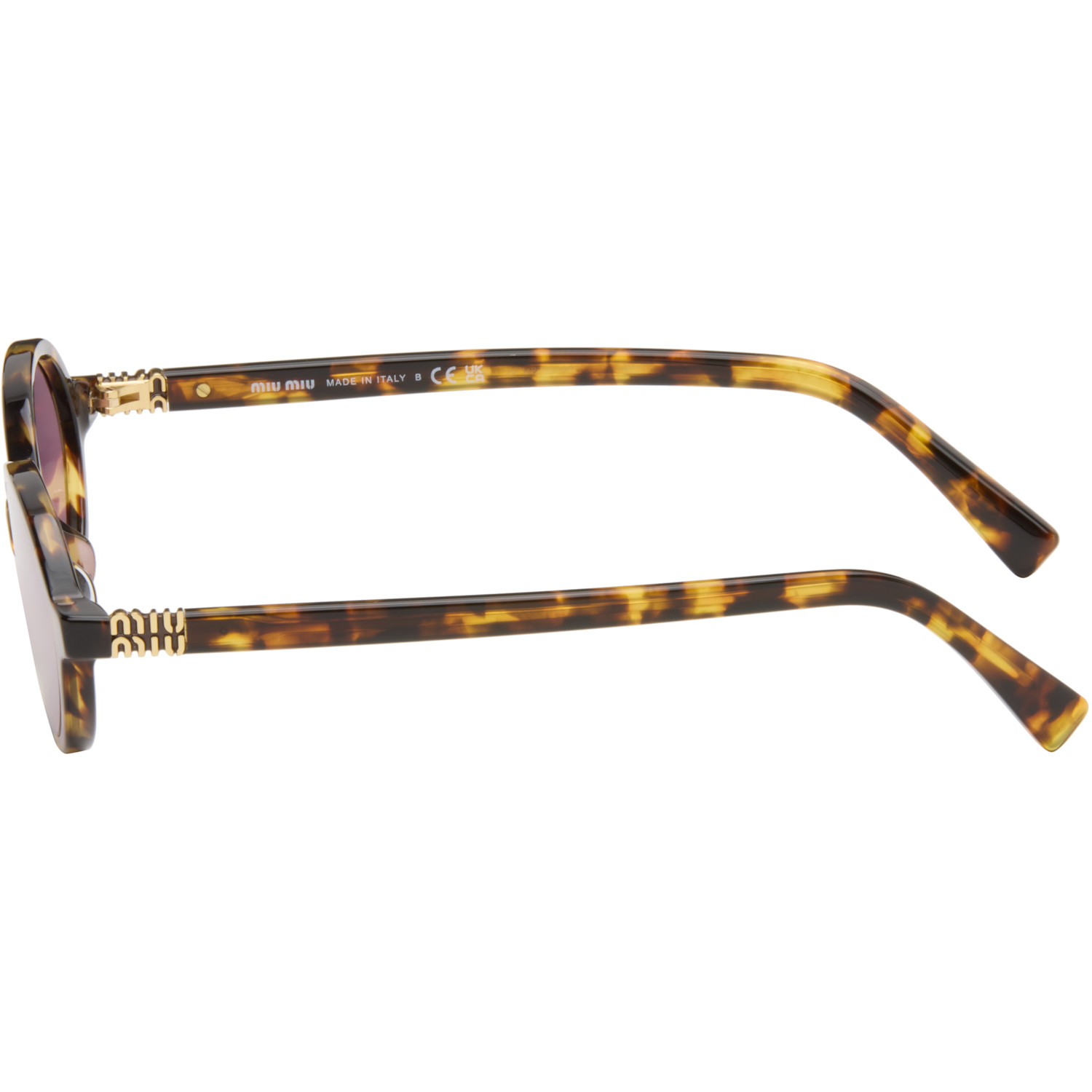  Miu Miu Eyewear Brown Miu Regard Sunglasses 