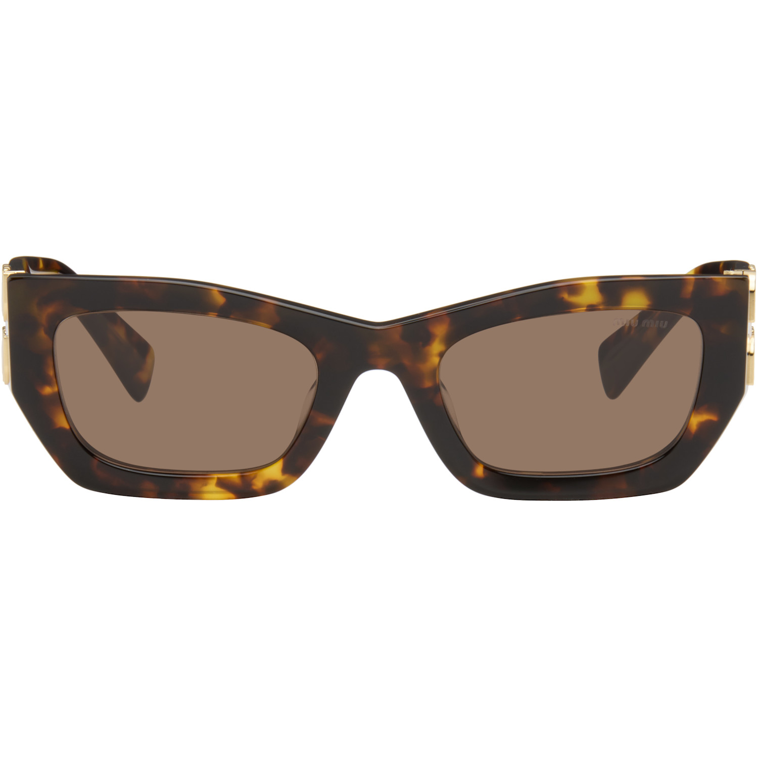 Miu Miu Brown Miu Glimpse Sunglasses